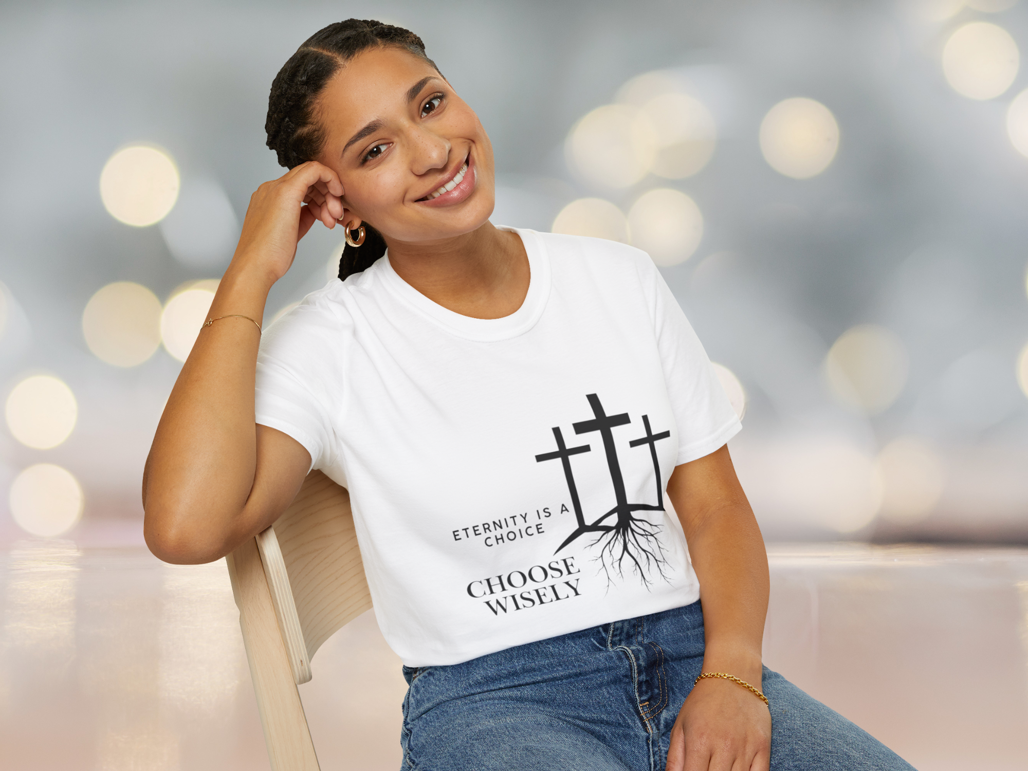 Christian Cross Unisex T-Shirt – Faith &amp; Belief-Themed Design | Religious Symbol, Spiritual Gift, Jesus Christ &amp; Christian Faith Apparel product thumbnail image