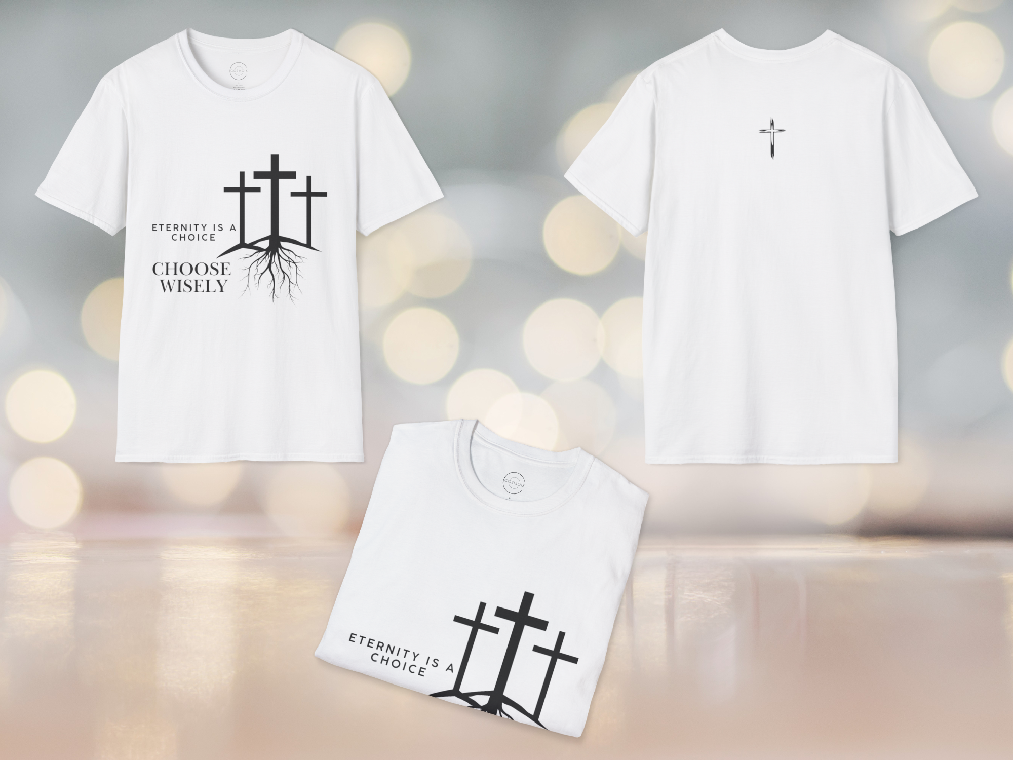 Christian Cross Unisex T-Shirt – Faith & Belief-Themed Design | Religious Symbol, Spiritual Gift, Jesus Christ & Christian Faith Apparel product thumbnail image Christian Cross Unisex T-Shirt – Faith & Belief-Themed Design | Religious Symbol, Spiritual Gift, Jesus Christ & Christian Faith Apparel product thumbnail image