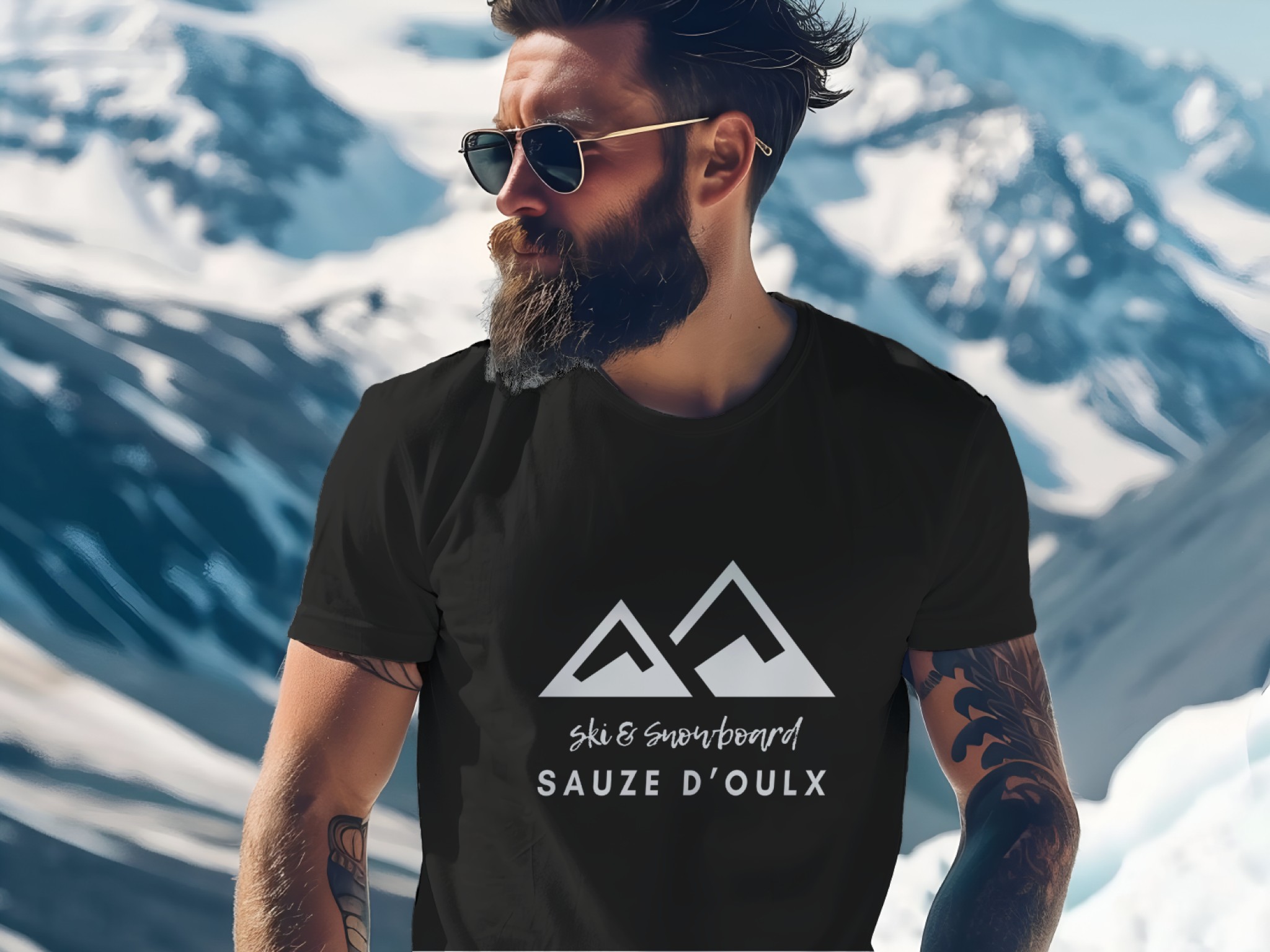Ski & Snowboard Sauze d'Oulx T-Shirt - Unisex Softstyle Tee for Winter Sports Enthusiasts product thumbnail image Ski & Snowboard Sauze d'Oulx T-Shirt - Unisex Softstyle Tee for Winter Sports Enthusiasts product thumbnail image