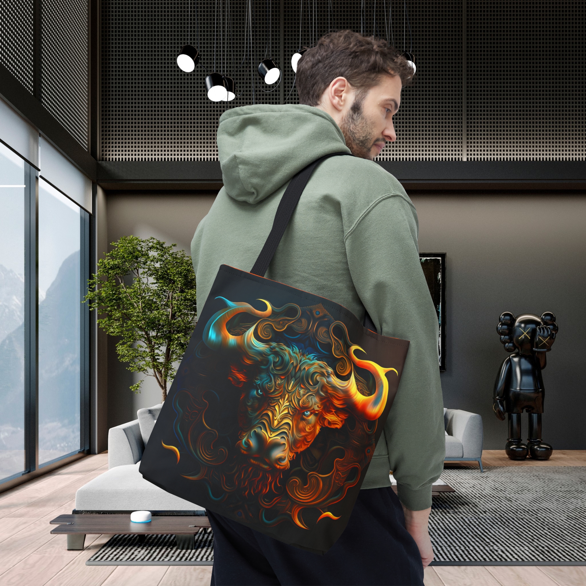 Taurus the Bull Astrological Zodiac Sign Tote Bag product thumbnail image Taurus the Bull Astrological Zodiac Sign Tote Bag product thumbnail image