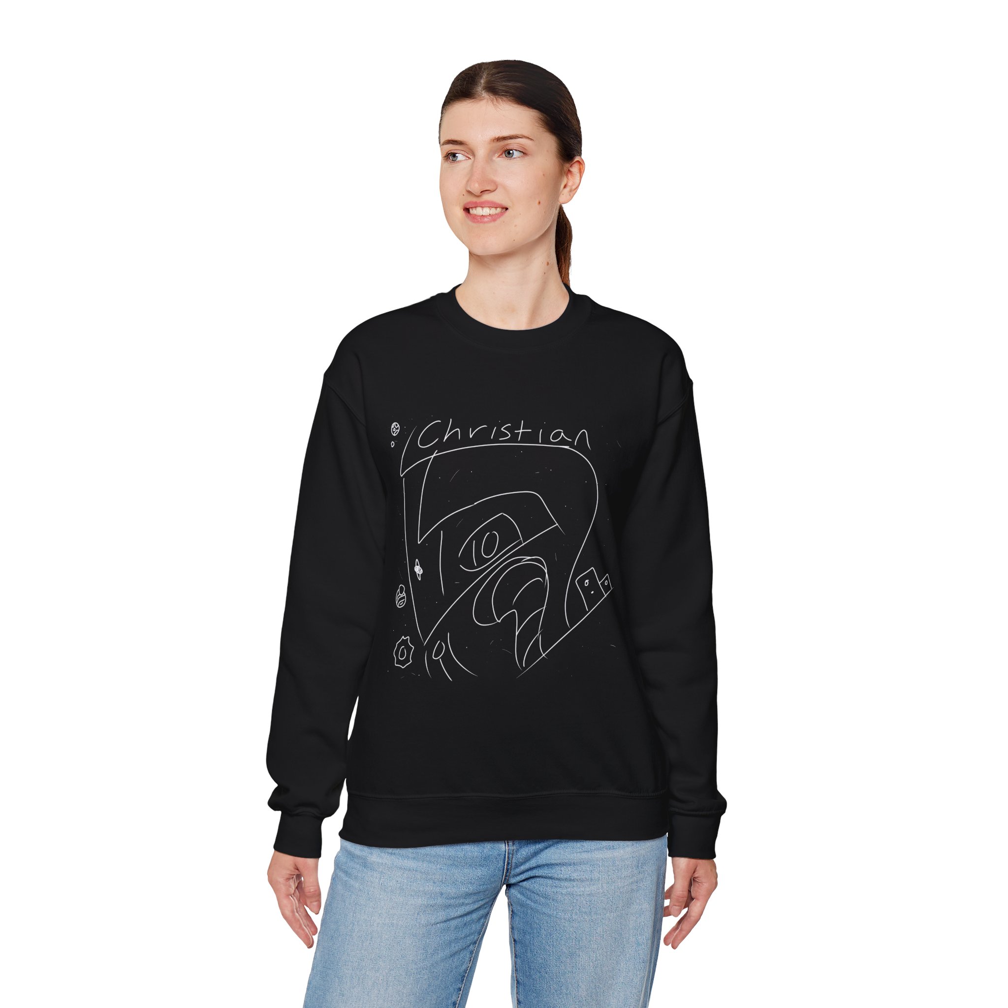 Christian Space Crewneck Sweatshirt Christian Space Crewneck Sweatshirt