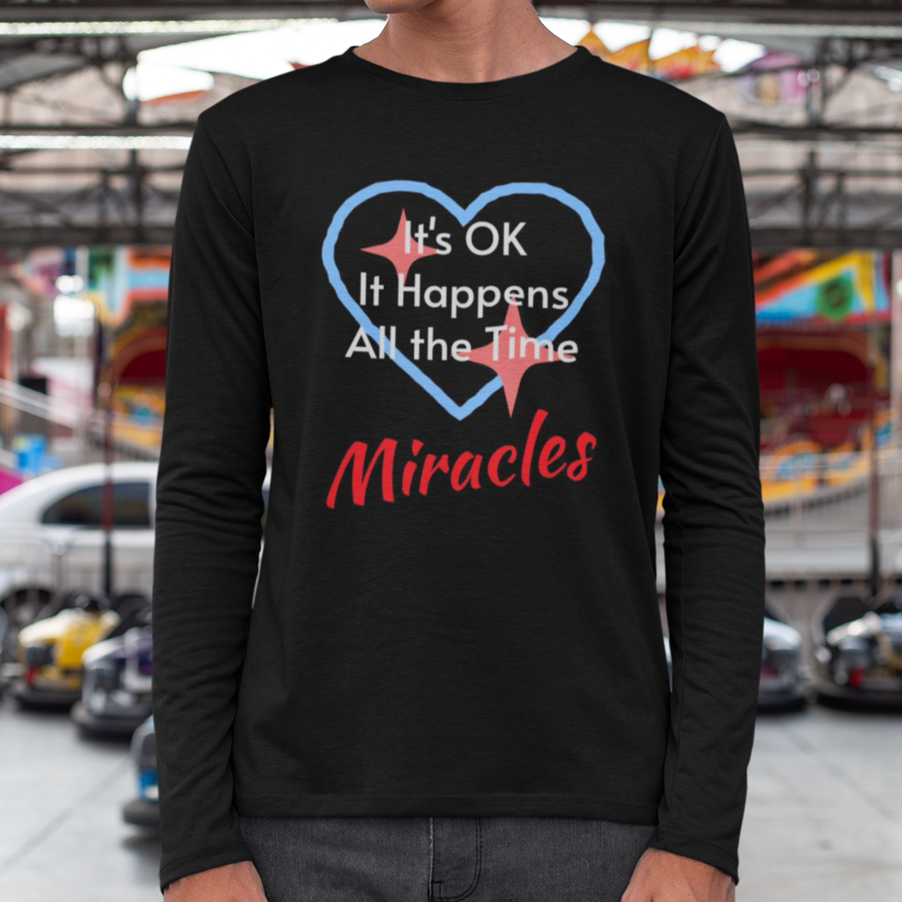 Youth Long-Sleeve Sport-Tek T-Shirt, Miracles Happen Youth Long-Sleeve Sport-Tek T-Shirt, Miracles Happen