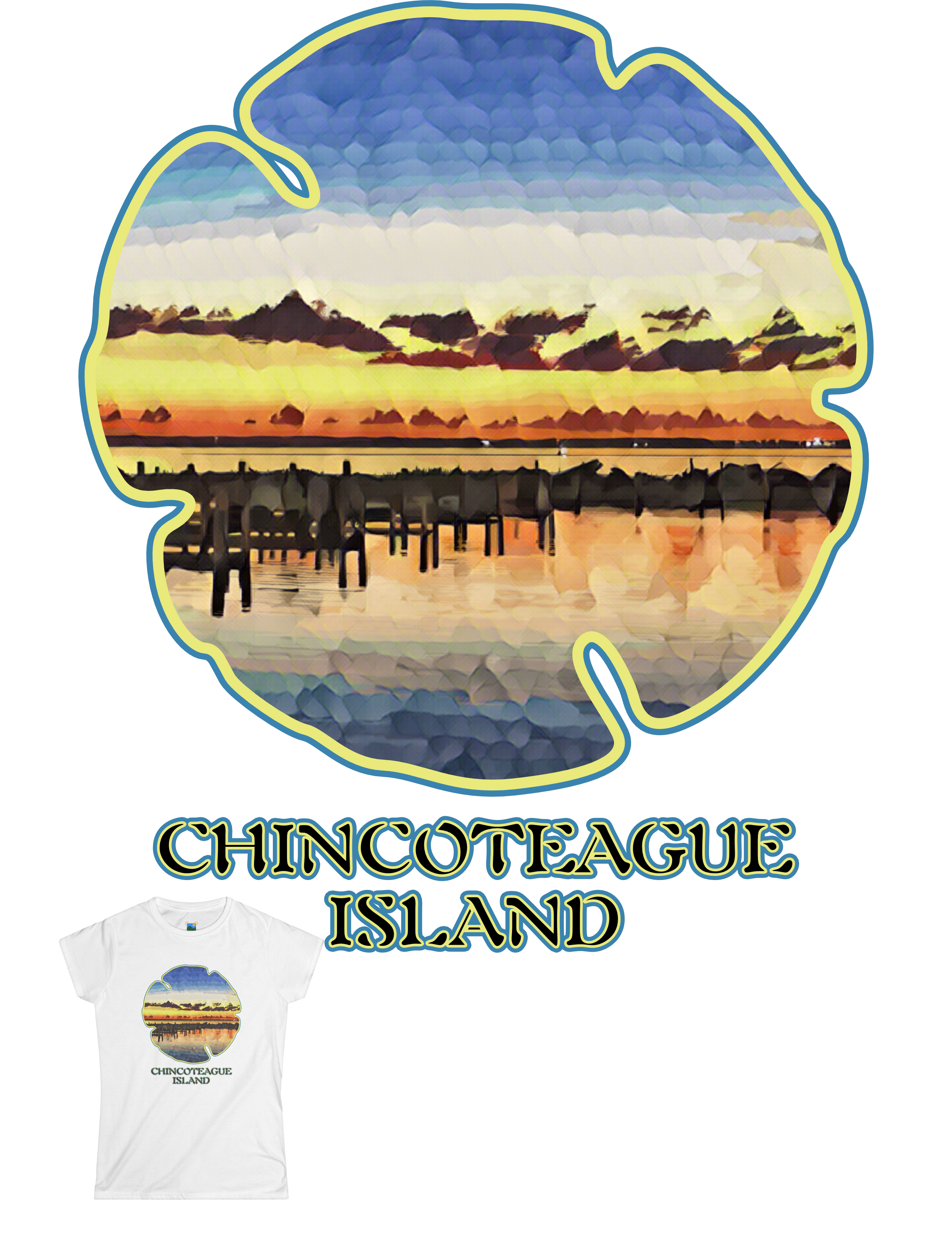 Women's Soft Style T-Shirt, Gildan 64000L, Chincoteague Island, Photographic Art Design product thumbnail image Women's Soft Style T-Shirt, Gildan 64000L, Chincoteague Island, Photographic Art Design product thumbnail image