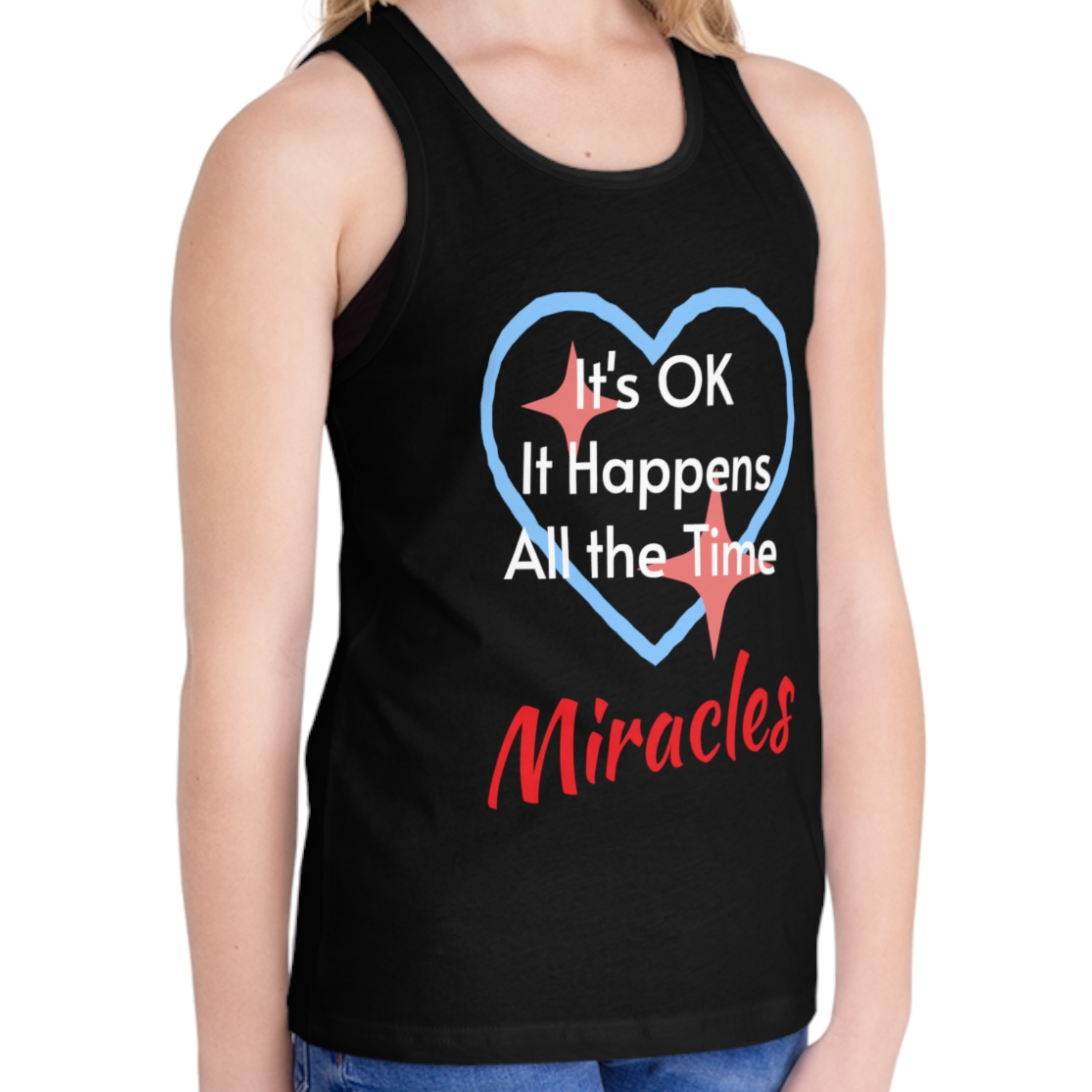 Youth Tank Top, Miracles Happen Youth Tank Top, Miracles Happen