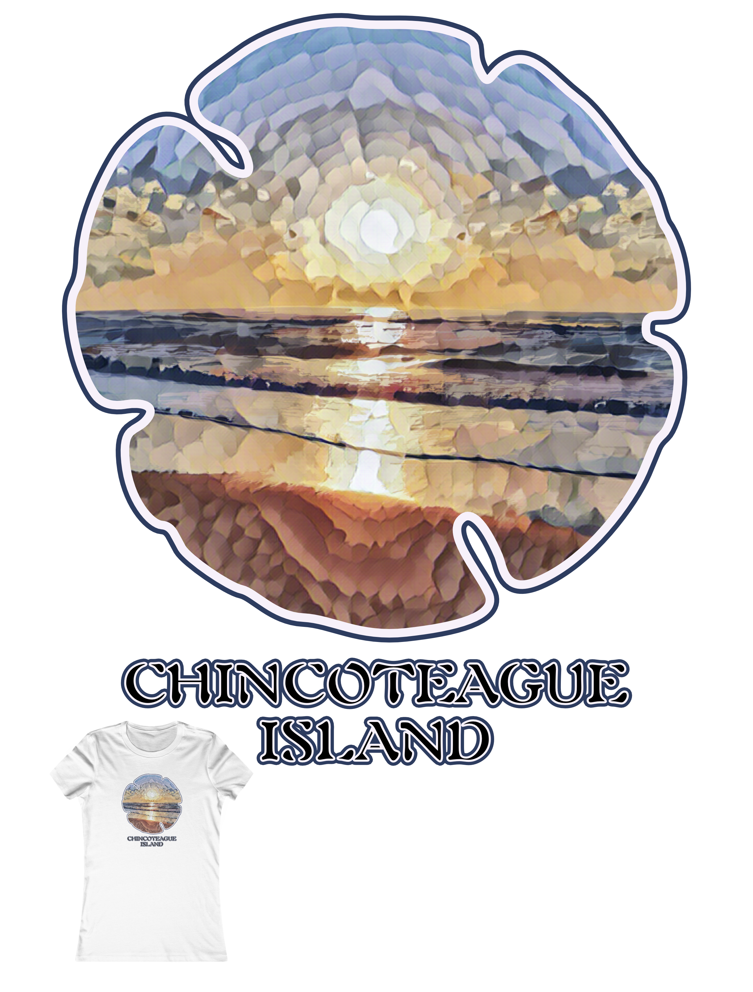 Women's Favorite T-Shirt, Bella+Canvas 6004, Chincoteague Island, Photographic Art Design product thumbnail image Women's Favorite T-Shirt, Bella+Canvas 6004, Chincoteague Island, Photographic Art Design product thumbnail image