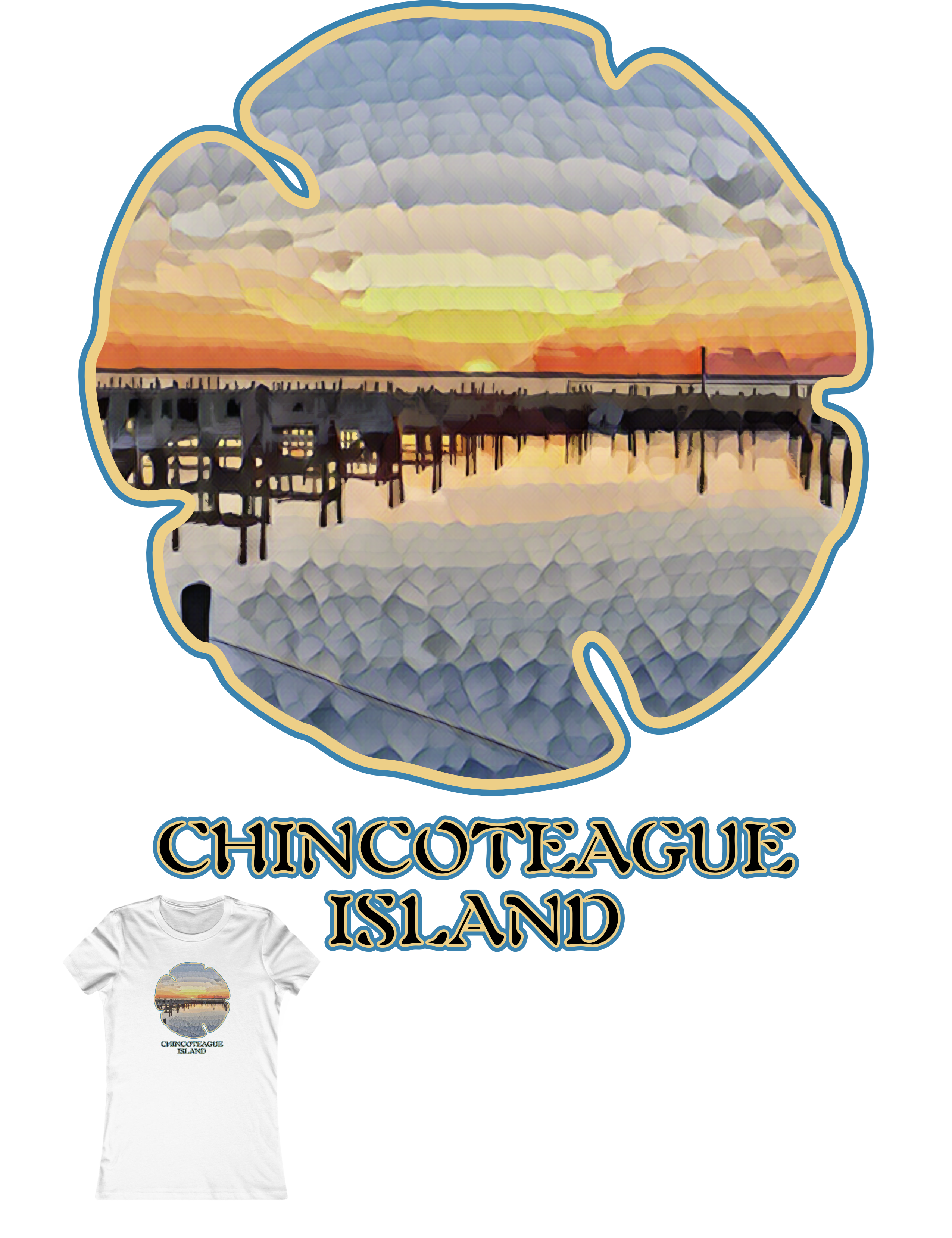 Women's Favorite T-Shirt, Bella+Canvas 6004, Chincoteague Island, Photographic Art Design product thumbnail image Women's Favorite T-Shirt, Bella+Canvas 6004, Chincoteague Island, Photographic Art Design product thumbnail image