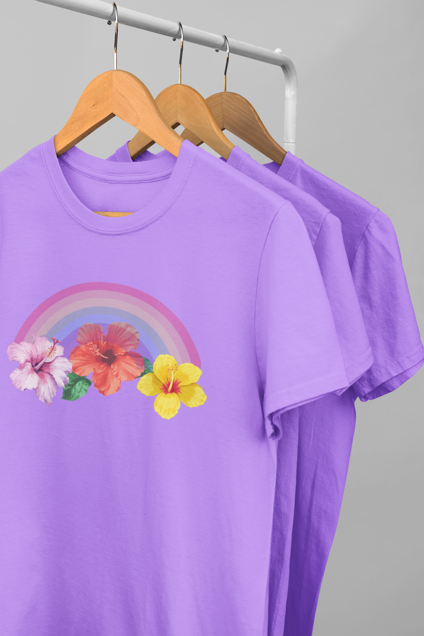 Hawaiian Hibiscus Unisex Cotton Tee – Vibrant Summer Style product thumbnail image