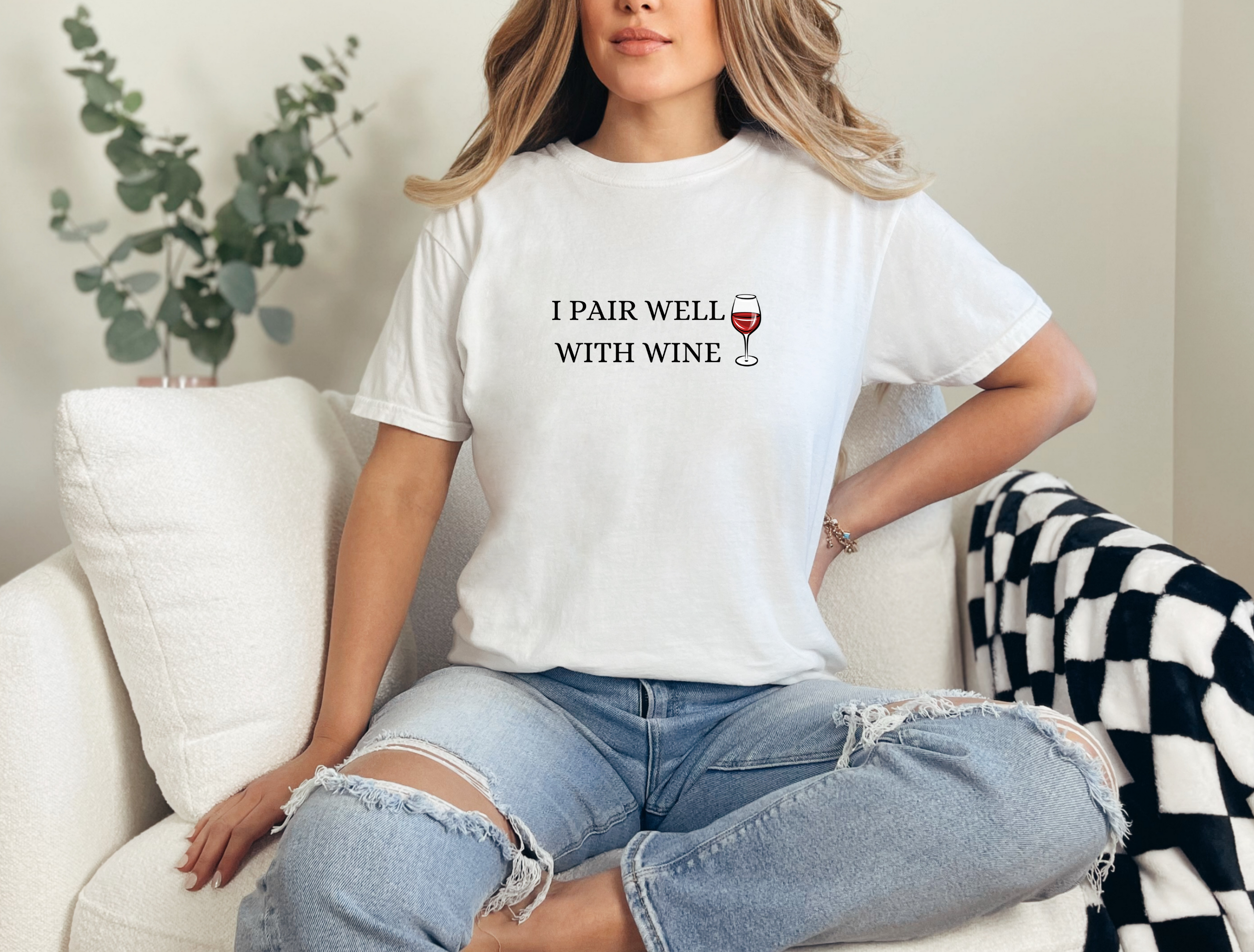 I Pair Well With Wine T-shirt, Ivory White Grey Short Sleeve Tee, Wine Lovers, Women's Tee, Funny Wine Shirt, Wine Lover Shirt, Funny Drinking Shirt, Best Wine Shirt, Wine Gift Shirt product thumbnail image I Pair Well With Wine T-shirt, Ivory White Grey Short Sleeve Tee, Wine Lovers, Women's Tee, Funny Wine Shirt, Wine Lover Shirt, Funny Drinking Shirt, Best Wine Shirt, Wine Gift Shirt product thumbnail image