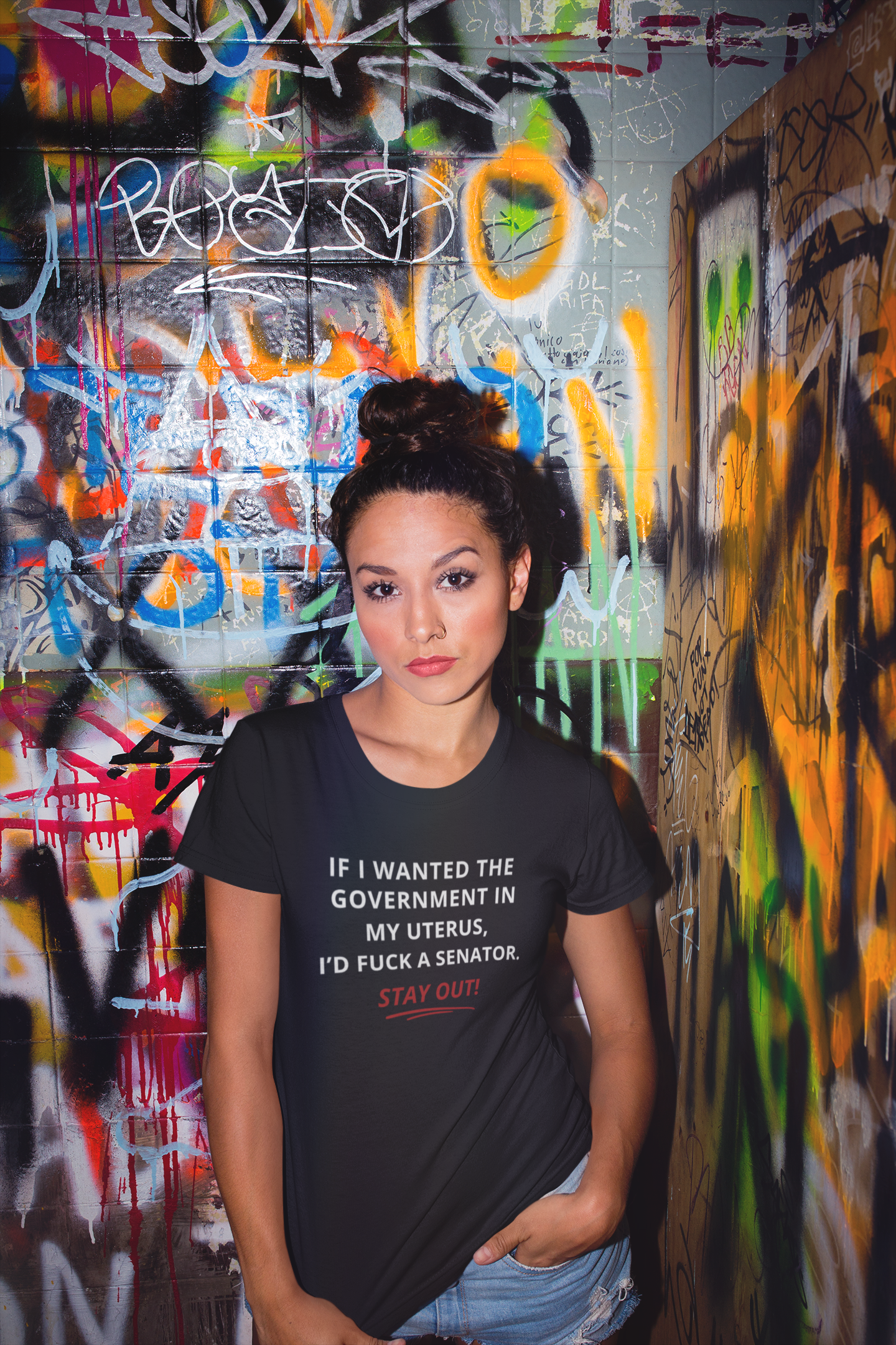 Women's Reproductive Rights Activism Tee. Express Shipping Available! product thumbnail image