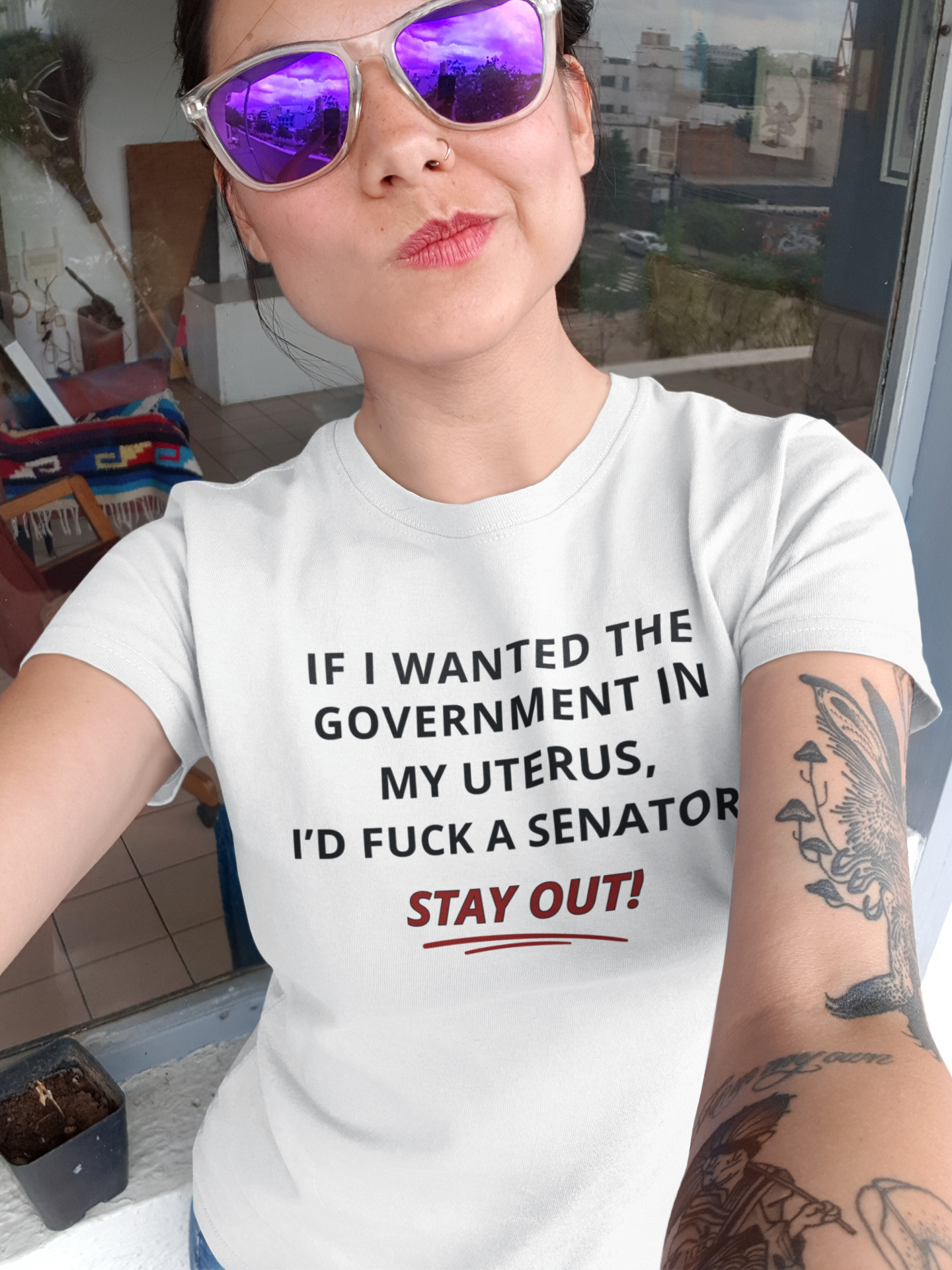 Women's Reproductive Rights Activism Tee. Express Shipping Available! product thumbnail image