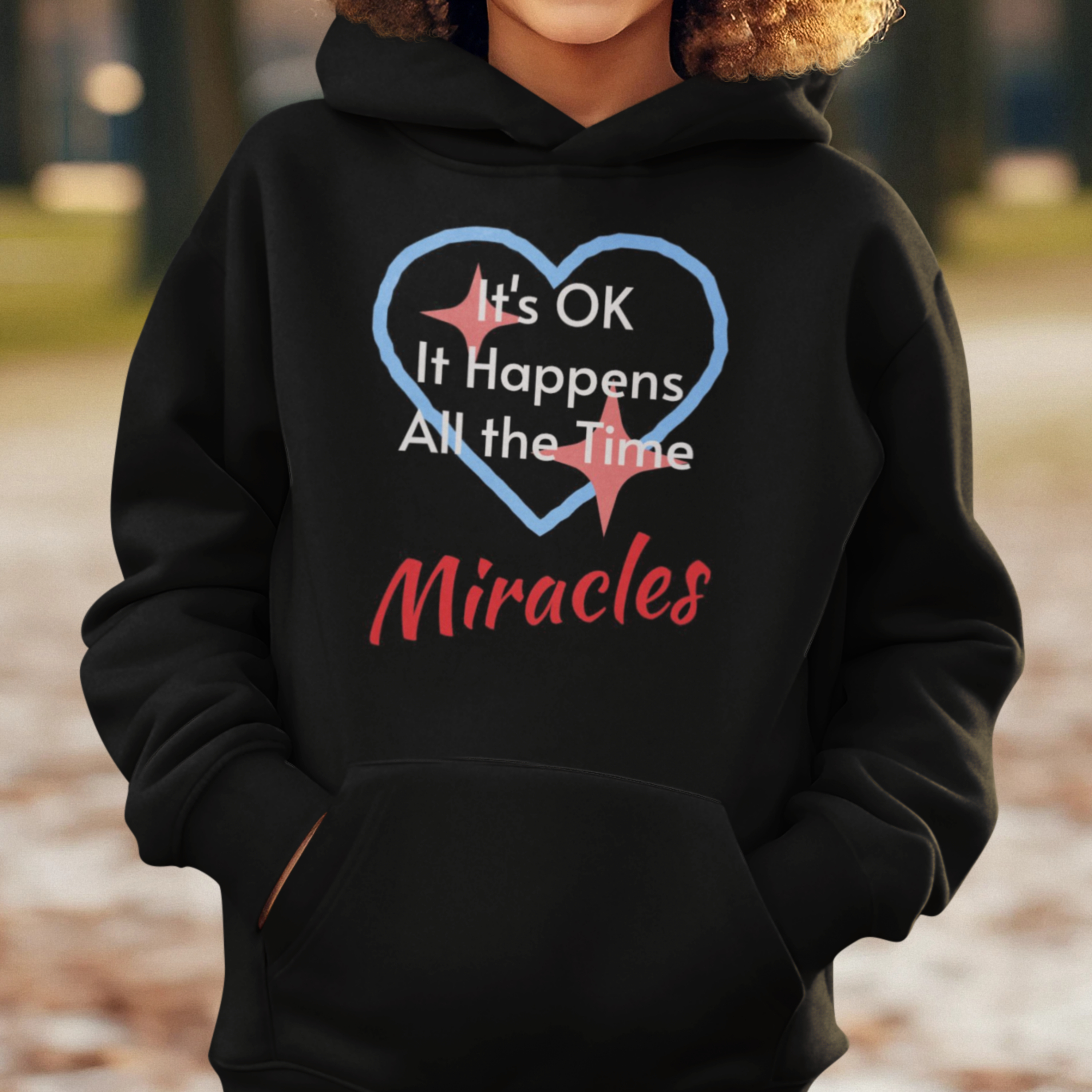 Youth Hoodie, Miracles Happen Youth Hoodie, Miracles Happen