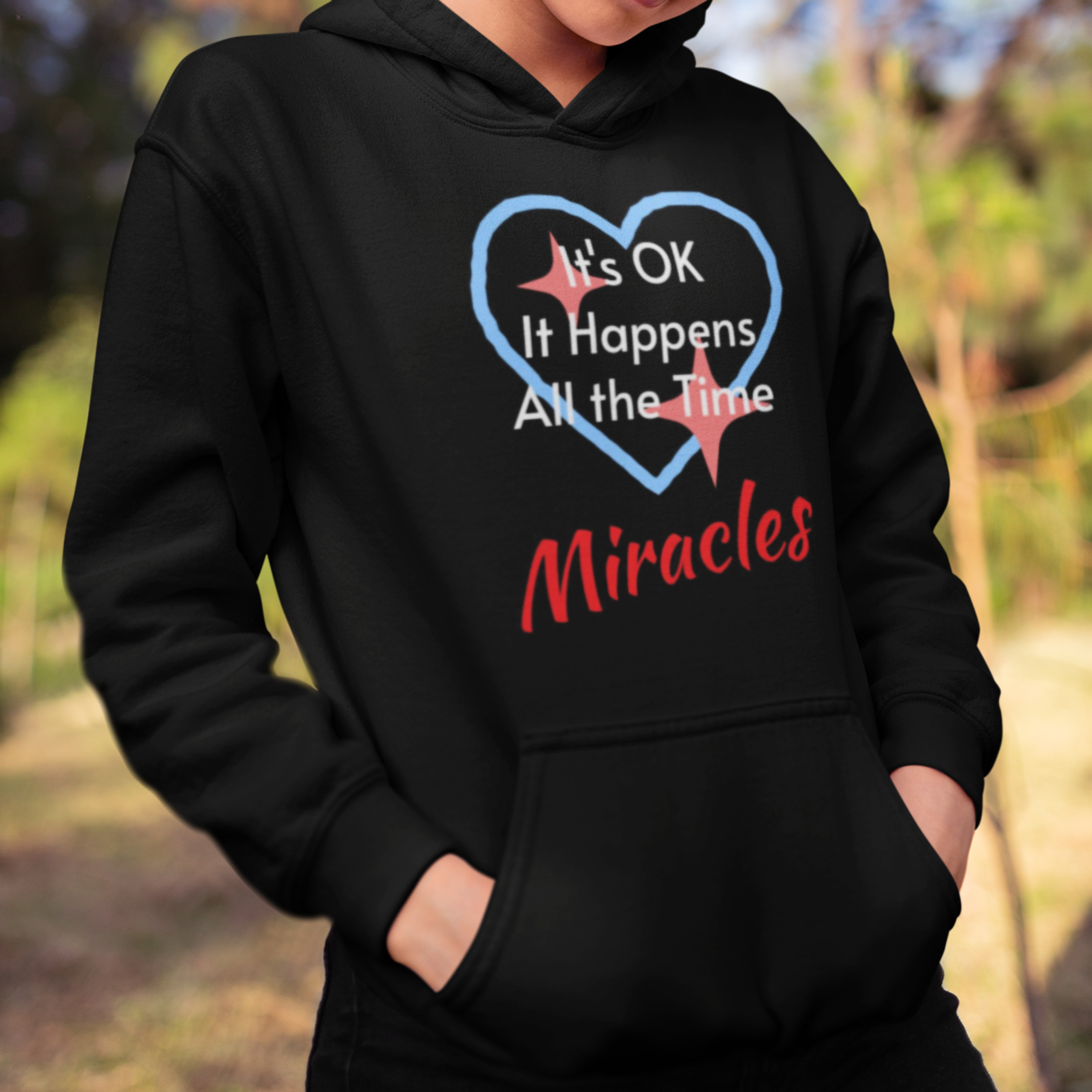 Youth Hoodie, Miracles Happen product thumbnail image Youth Hoodie, Miracles Happen product thumbnail image