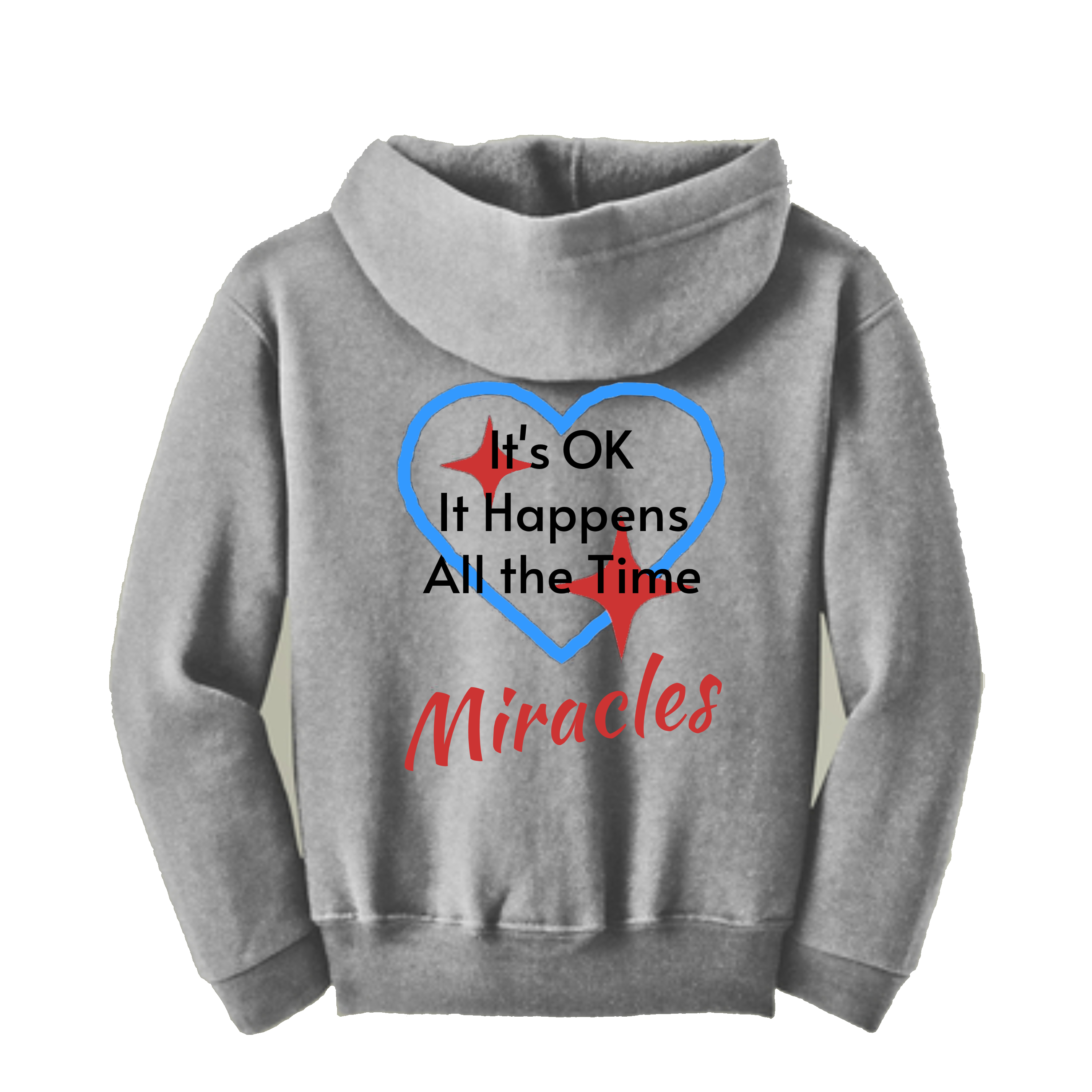 Zip-Up Youth Hoodie, Miracles Happen (Image on Back) product thumbnail image Zip-Up Youth Hoodie, Miracles Happen (Image on Back) product thumbnail image