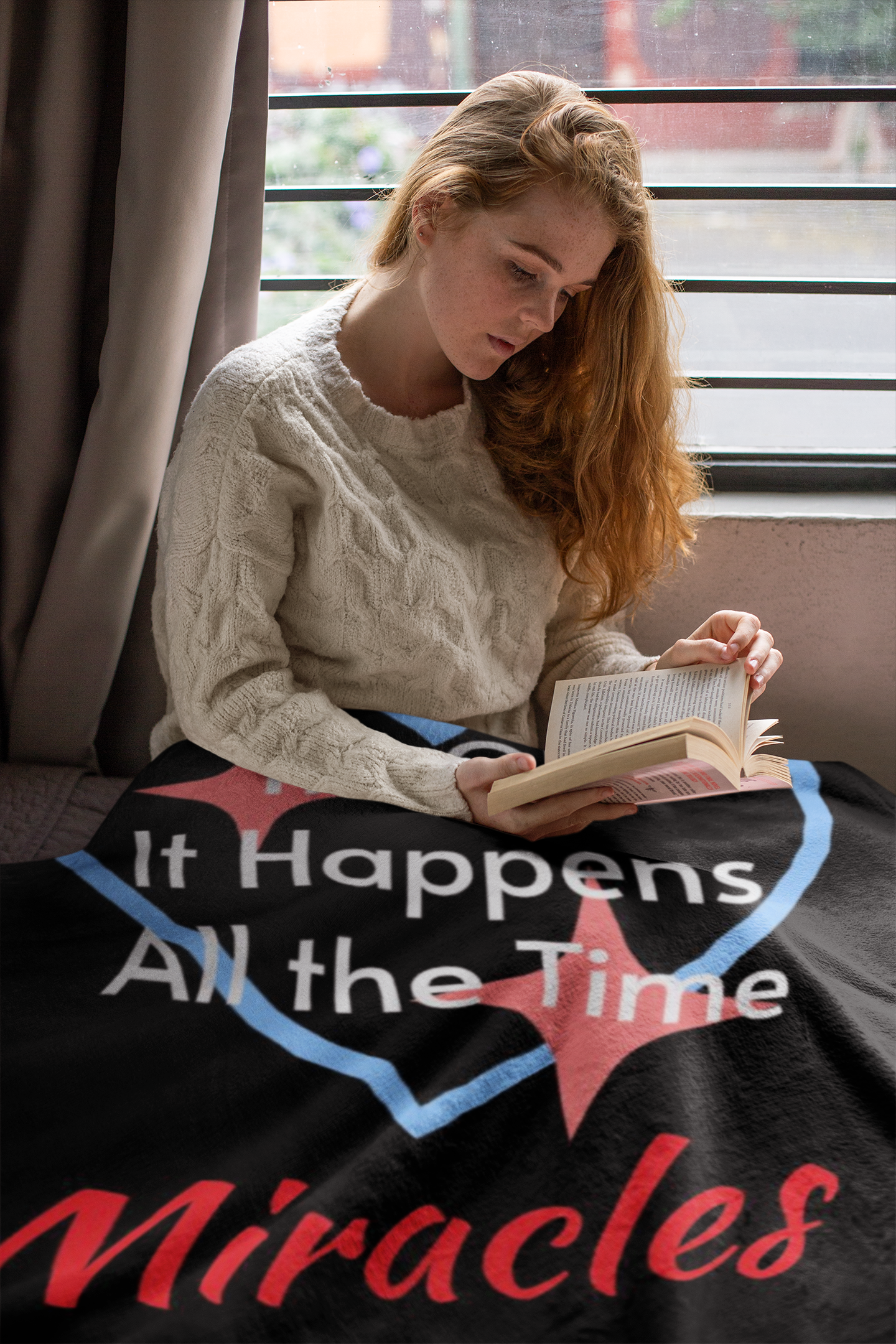 Plush Throw Blanket, Miracles Happen product thumbnail image Plush Throw Blanket, Miracles Happen product thumbnail image