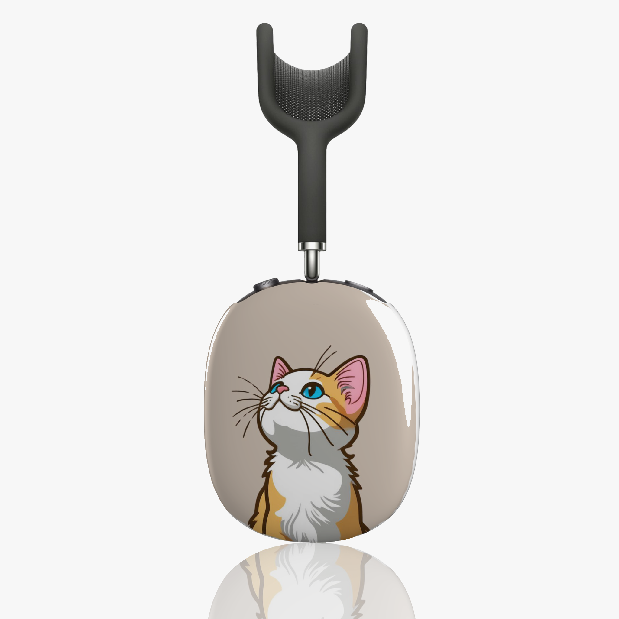 Cute Cat AirPod Max Case, Cat Lover Gift, Airpod Max Accessory, Unique Earphone Case, Fun Cat Design, Kitten Themed - Meow Meow product thumbnail image