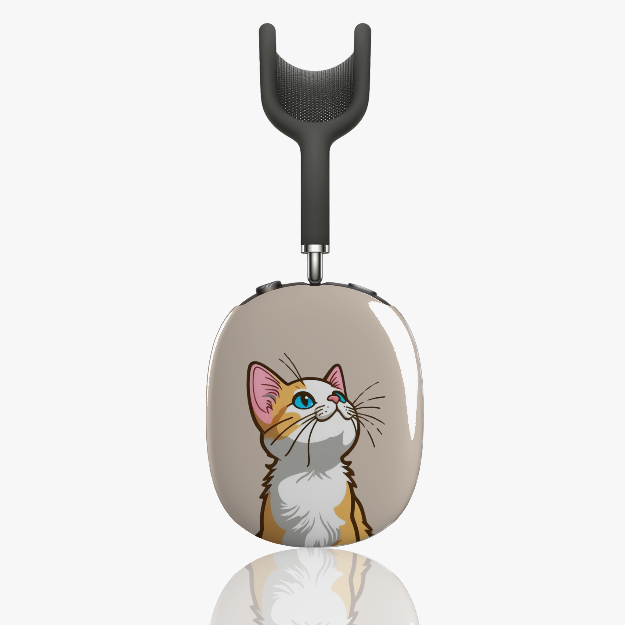 Cute Cat AirPod Max Case, Cat Lover Gift, Airpod Max Accessory, Unique Earphone Case, Fun Cat Design, Kitten Themed - Meow Meow product thumbnail image