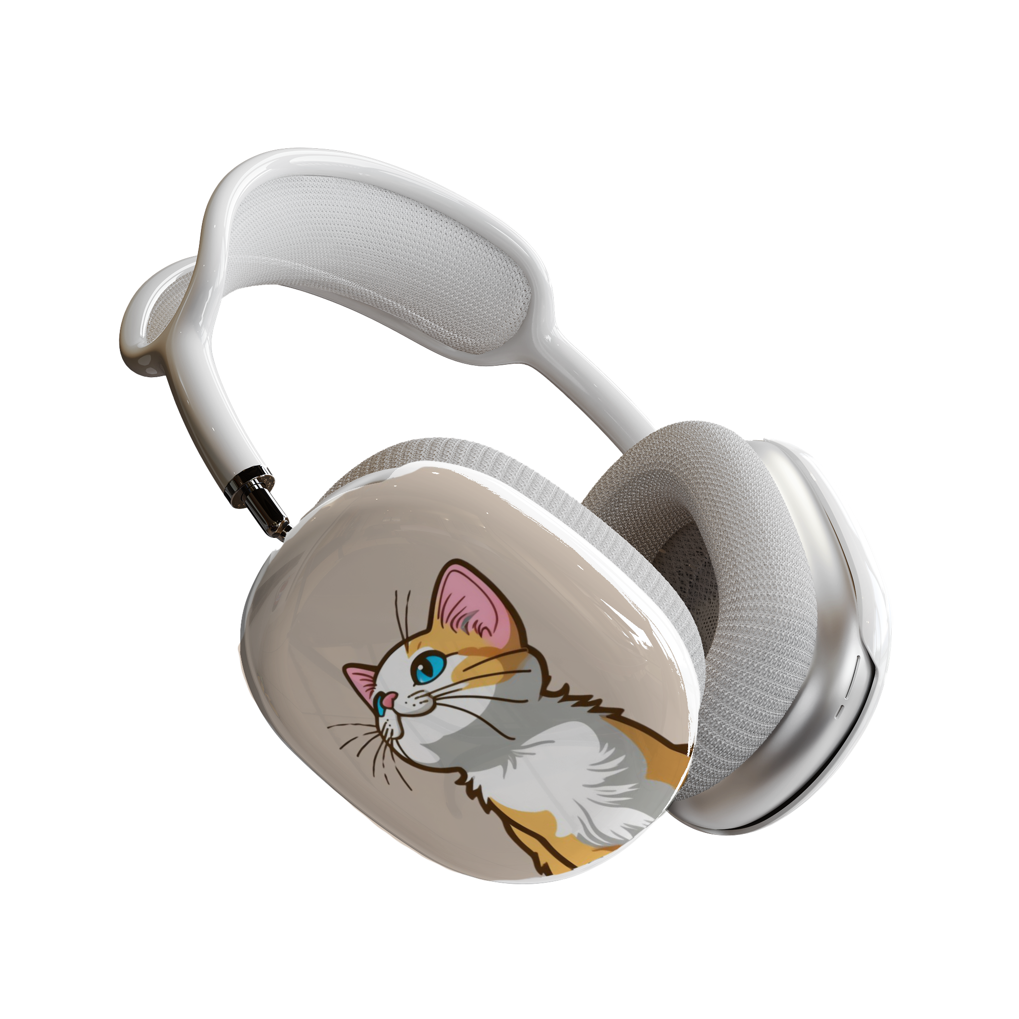 Cute Cat AirPod Max Case, Cat Lover Gift, Airpod Max Accessory, Unique Earphone Case, Fun Cat Design, Kitten Themed - Meow Meow product thumbnail image