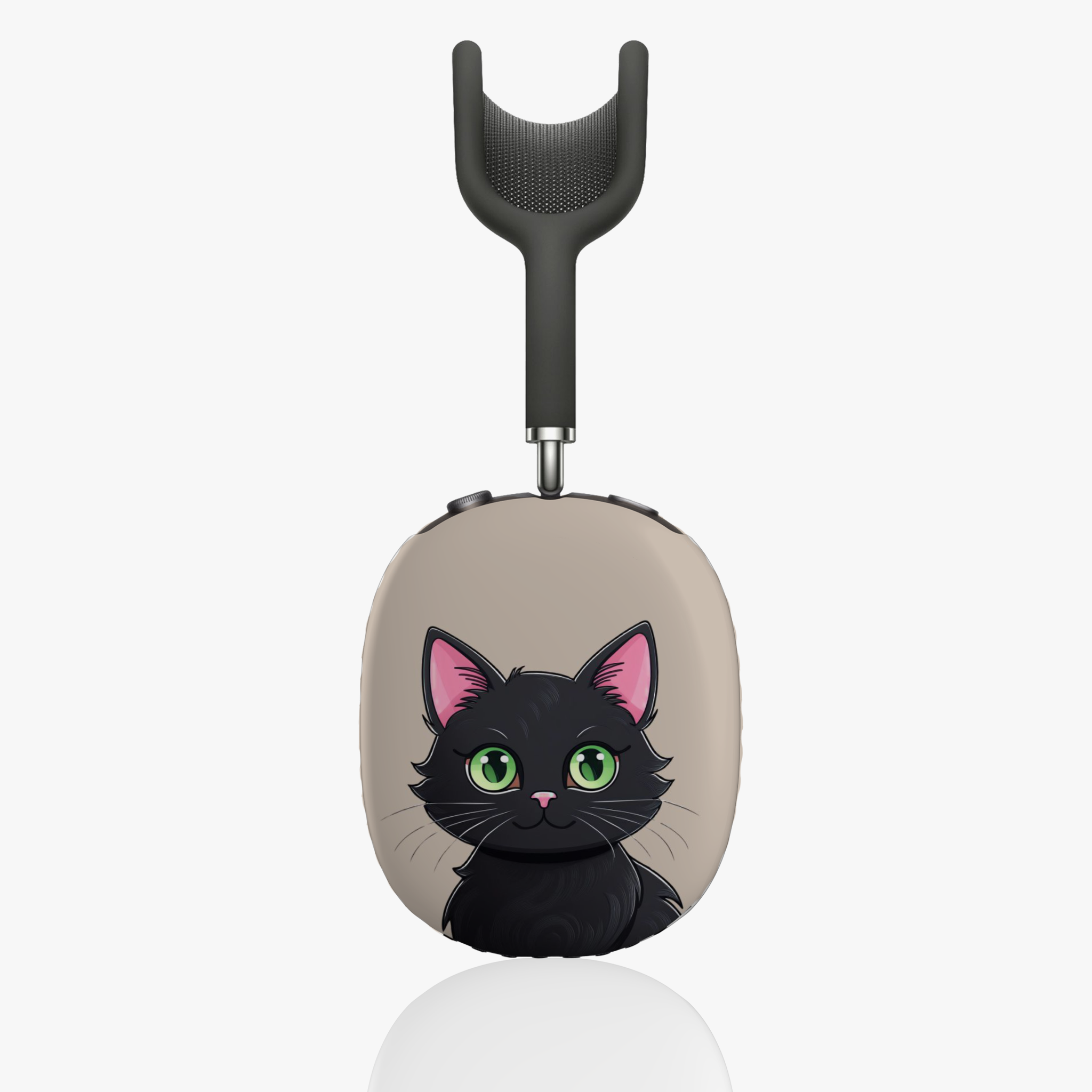 Shell Case for AirPods Max, Cute Green-Eyed Black Cats Design, Cat Lover Gift, Stylish Kitten Cover, Pet Lover Accessory - Meow Meow product thumbnail image