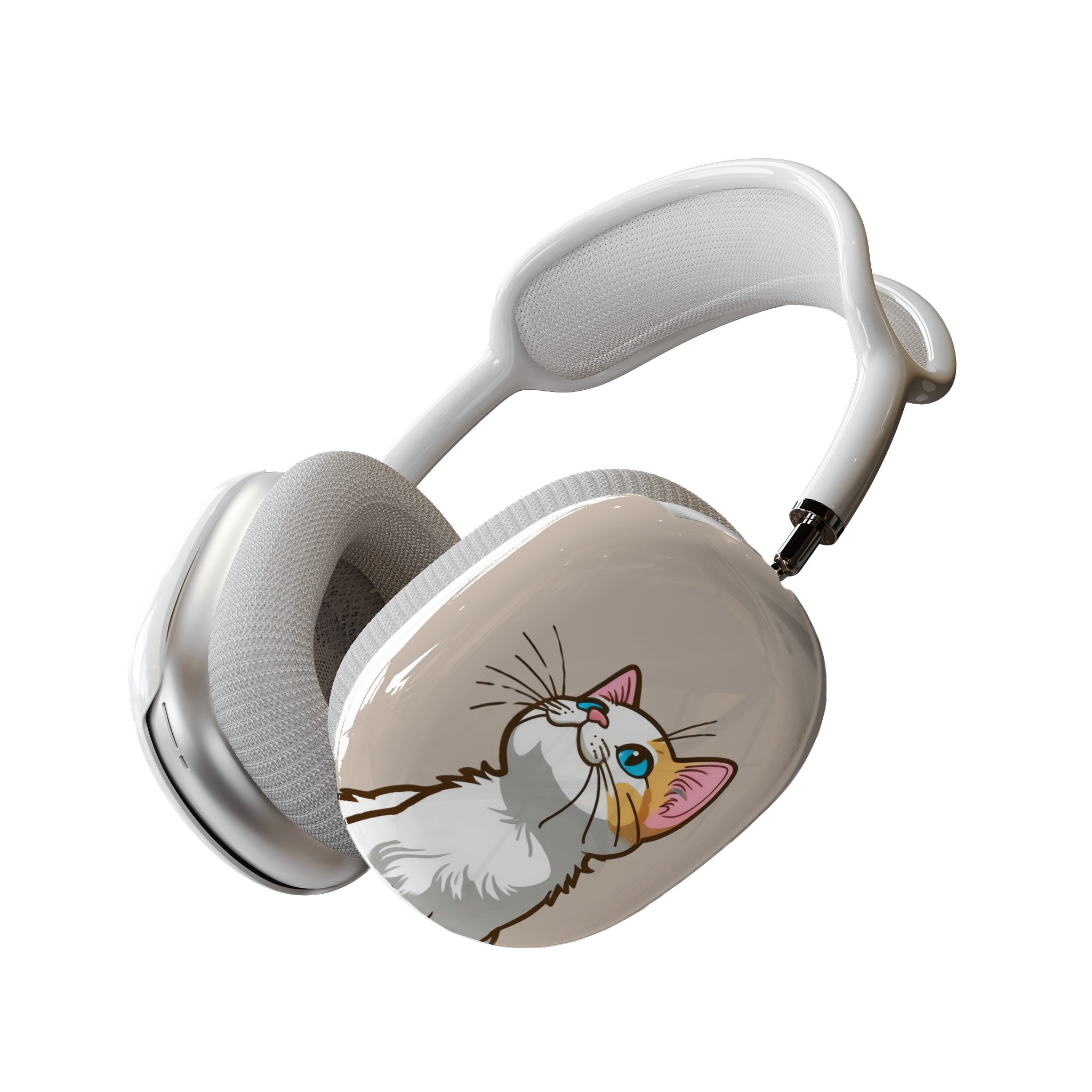 Cute Cat AirPods Max Shell Case, Cat Lover Gift, Kawaii Cat Accessory, Pet Owner Essential, Fun Earphone Protection - Meow Meow product thumbnail image