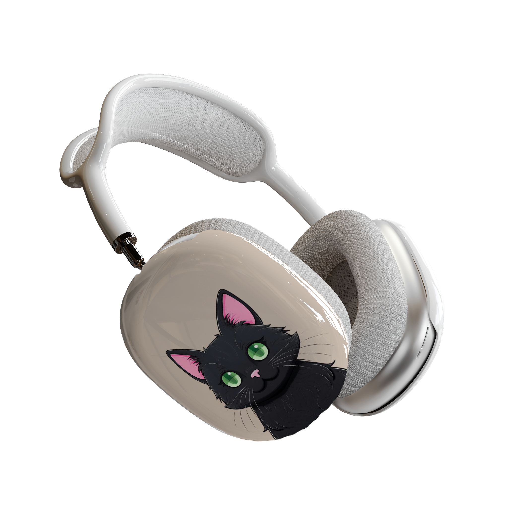 Cute Cat AirPods Max Shell Case, Cat Lover Gift, Kawaii Cat Accessory, Pet Owner Essential, Fun Earphone Protection - Meow Meow product thumbnail image