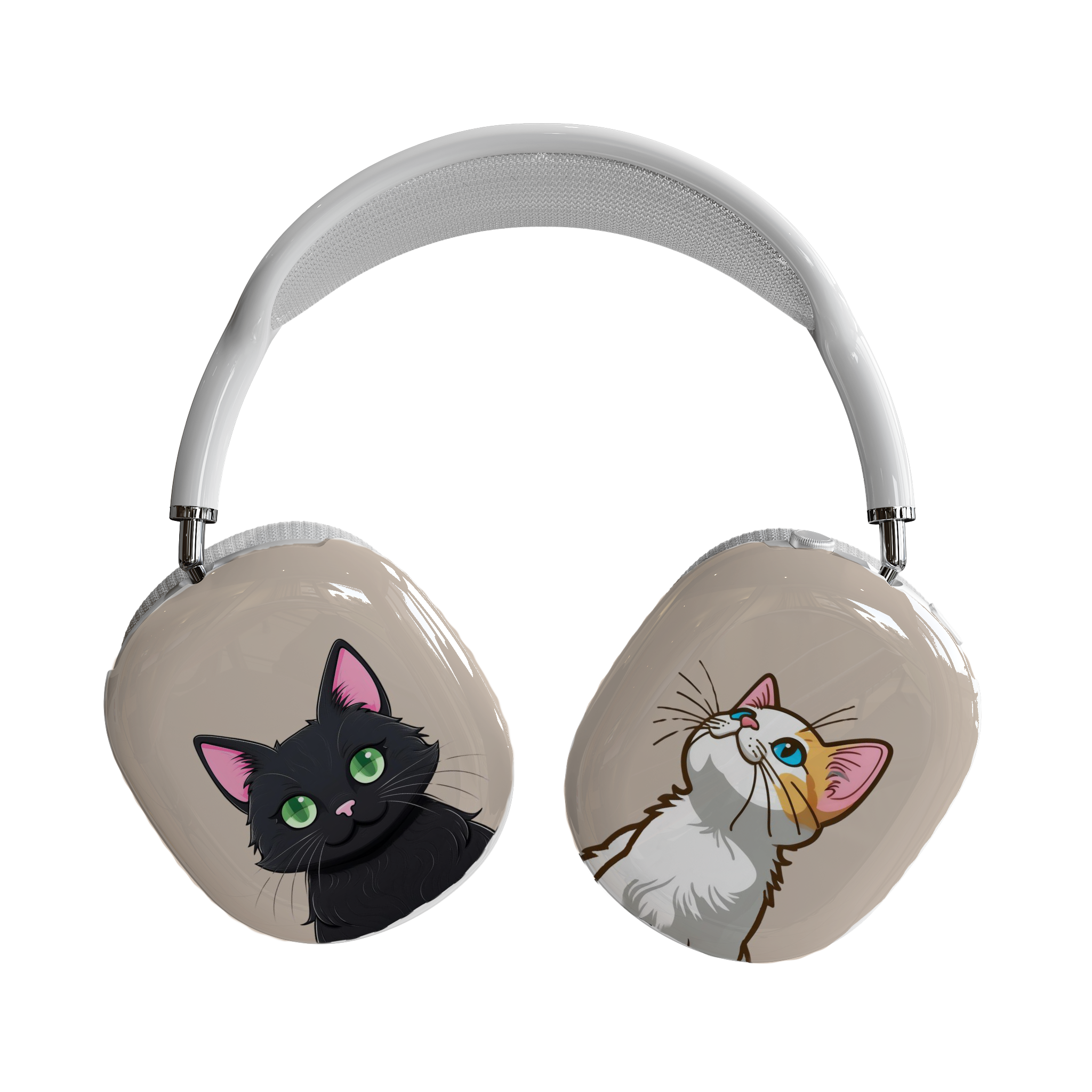 Cute Cat AirPods Max Shell Case, Cat Lover Gift, Kawaii Cat Accessory, Pet Owner Essential, Fun Earphone Protection - Meow Meow
