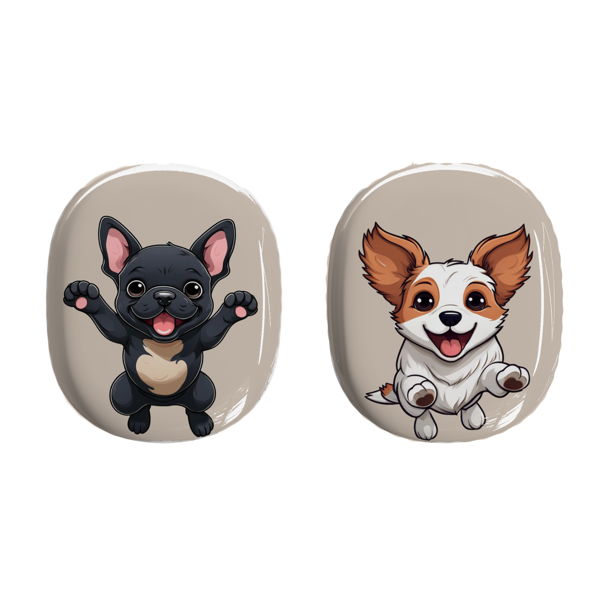 Cute White And Black Puppies AirPods Max Covers, Playful Puppies Pet Lover Gift,  Apple Fan Gift, Protective AirPods Max Holder - Woof Woof product thumbnail image