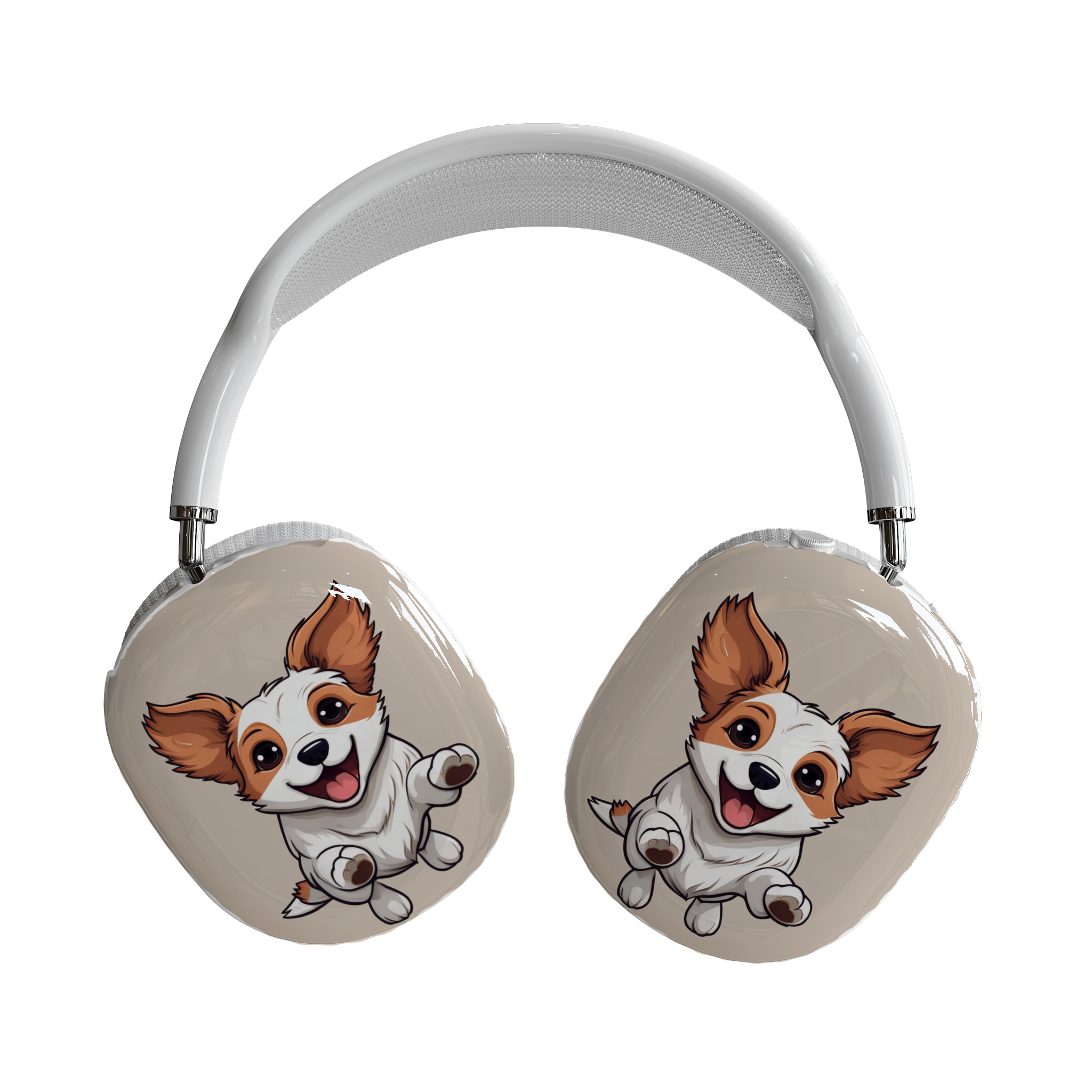 Playful Jack Russell AirPods Max Shell Case, Cute Dog Accessory, Pet Lover Gift, Protective Cover, Fun Tech Case, Unique Design - Woof Woof