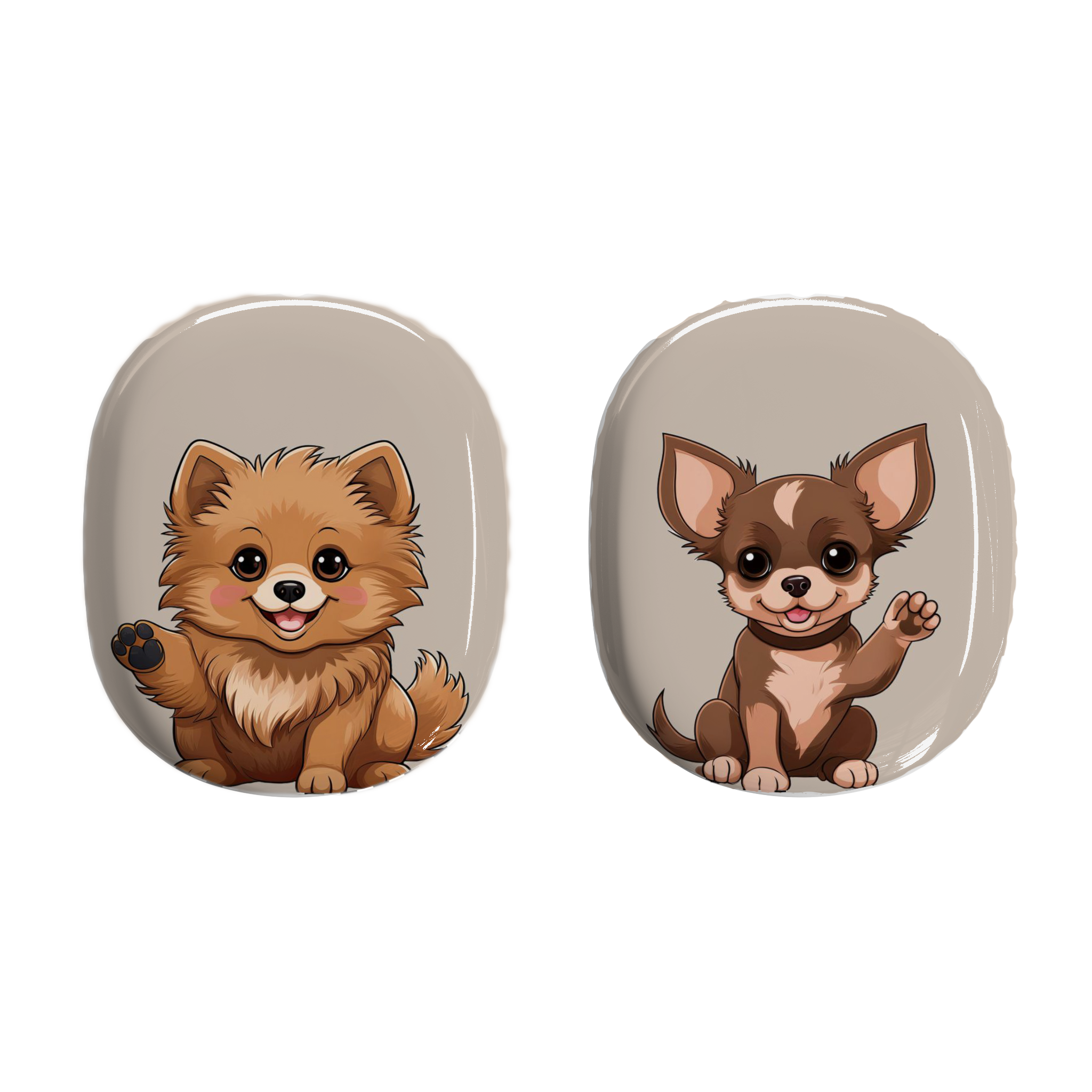 Dog Lover AirPods Max Shell Case, Cute Pomeranian &amp; Chihuahua Design, Adorable Apple Fan or Pet Owner Gift,  Animal Lover Gift - Woof Woof product thumbnail image