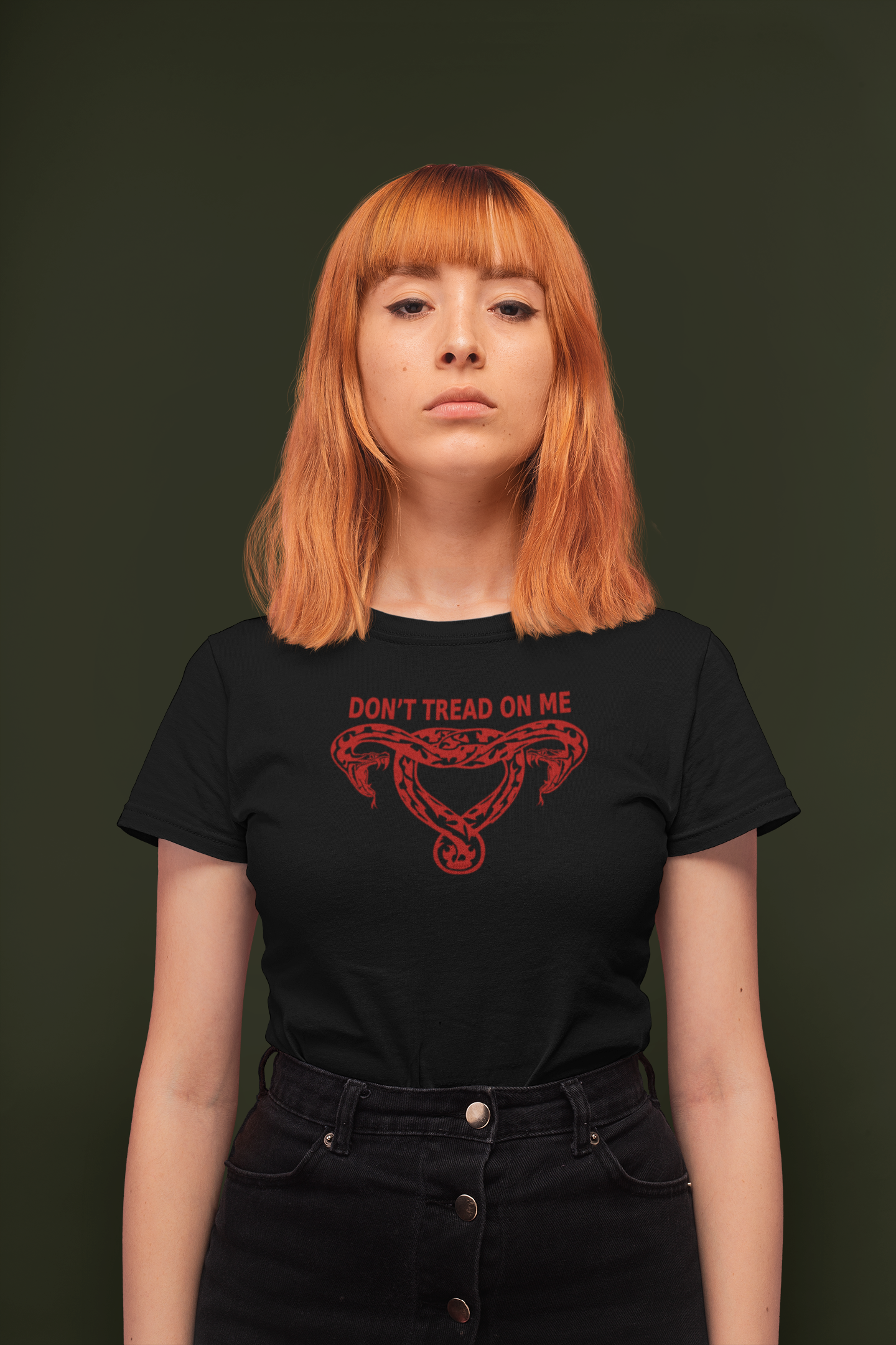 Reproductive Rights Tee - 'Don't Tread On Me' - Activism - 2 day Express Shipping Avail product thumbnail image