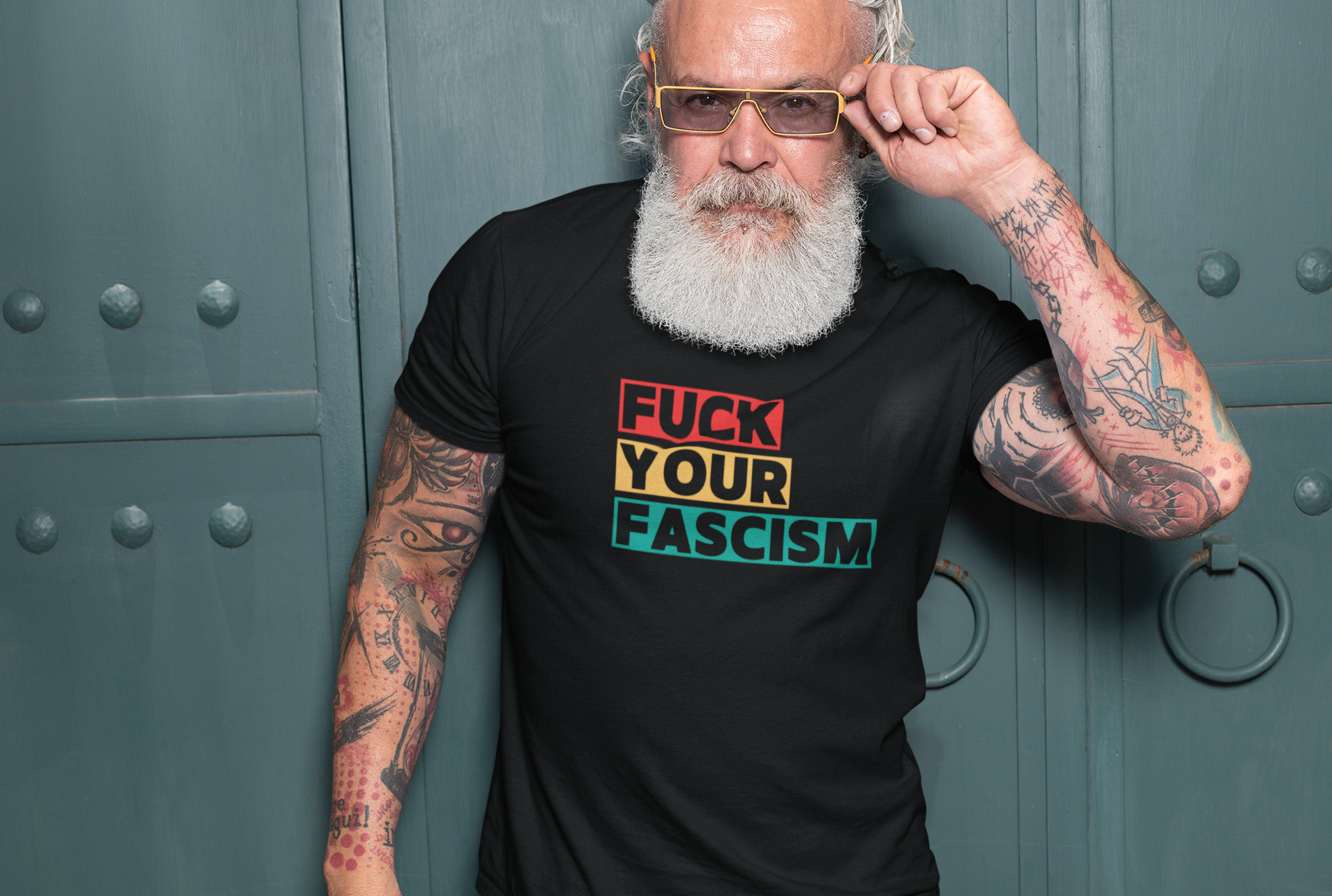 Fuck Your Fascism T-Shirt | Graphic Tee | Activism, Unisex, Cotton product thumbnail image Fuck Your Fascism T-Shirt | Graphic Tee | Activism, Unisex, Cotton product thumbnail image