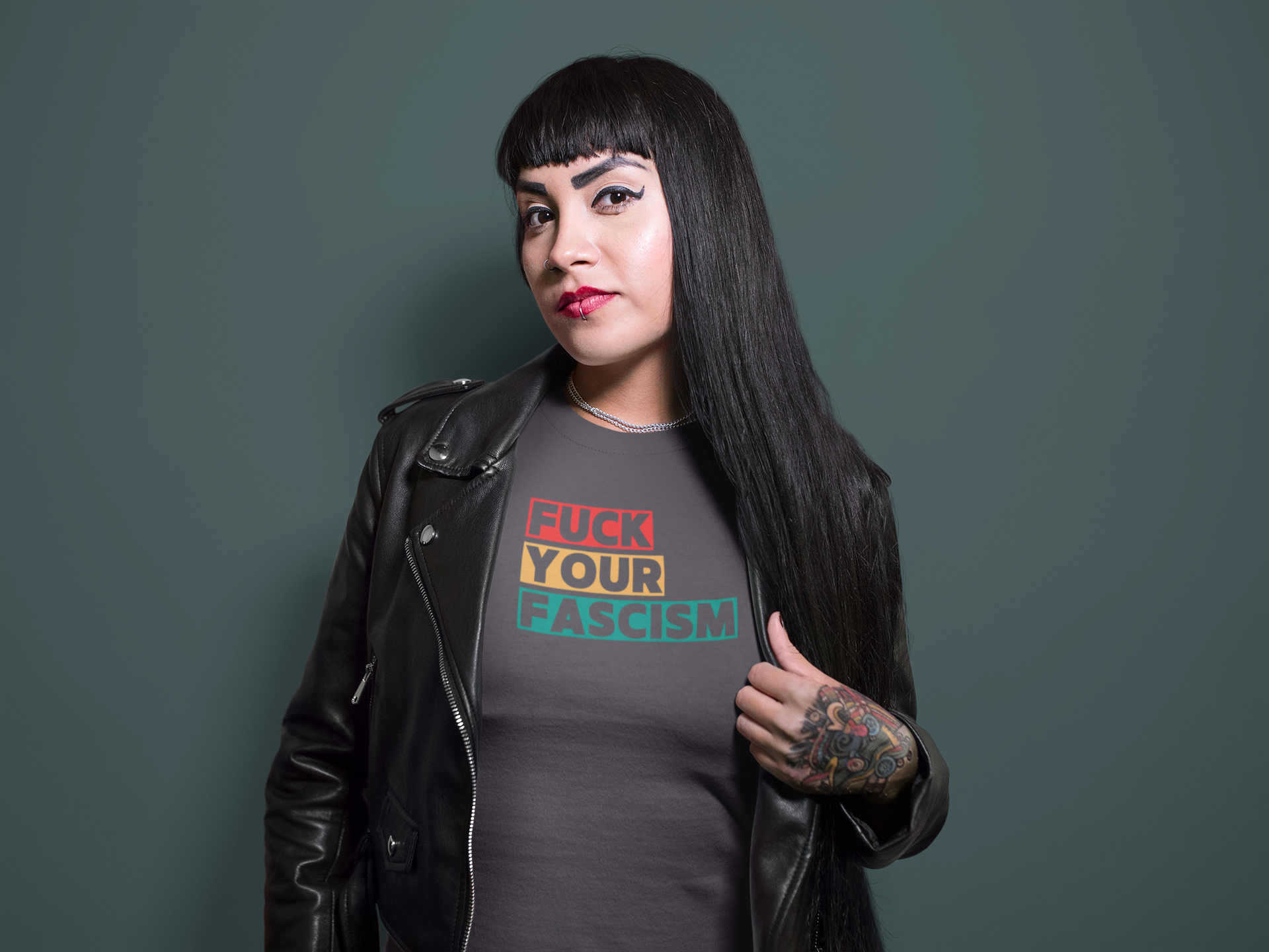 Fuck Your Fascism T-Shirt | Graphic Tee | Activism, Unisex, Cotton product thumbnail image Fuck Your Fascism T-Shirt | Graphic Tee | Activism, Unisex, Cotton product thumbnail image