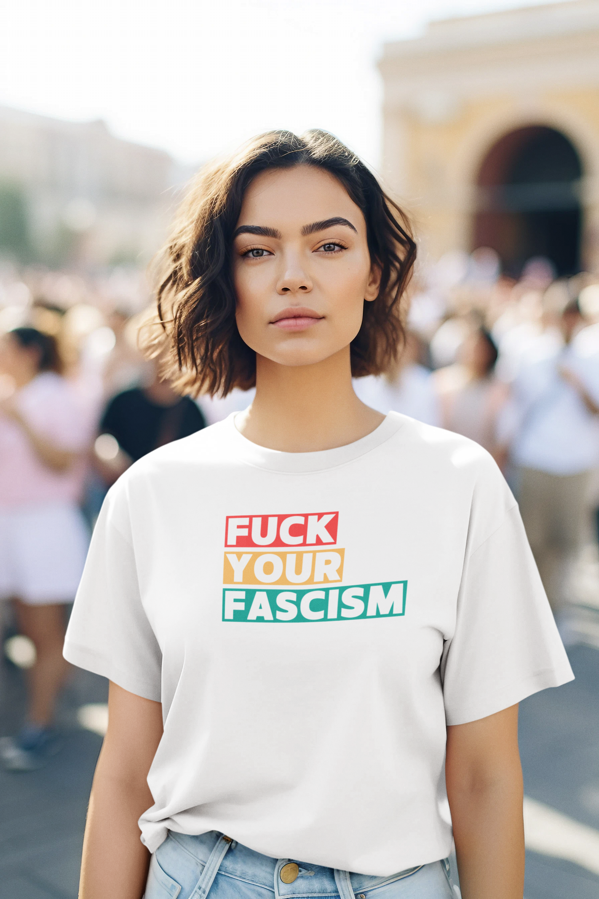 Fuck Your Fascism T-Shirt | Graphic Tee | Activism, Unisex, Cotton product thumbnail image Fuck Your Fascism T-Shirt | Graphic Tee | Activism, Unisex, Cotton product thumbnail image