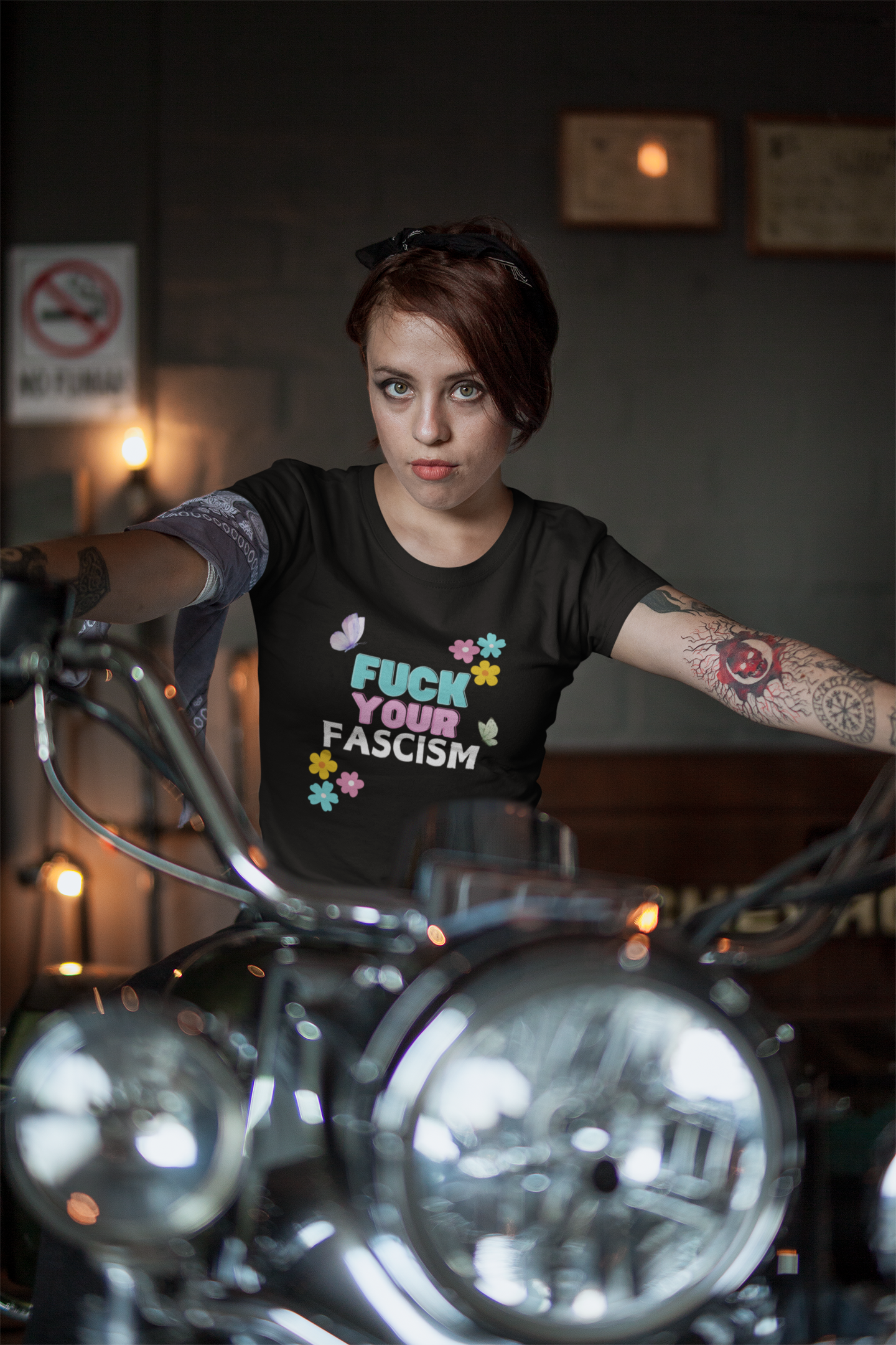 Flower Power Fuck Your Fascism, Activism, Unisex Softstyle T-Shirt product thumbnail image Flower Power Fuck Your Fascism, Activism, Unisex Softstyle T-Shirt product thumbnail image