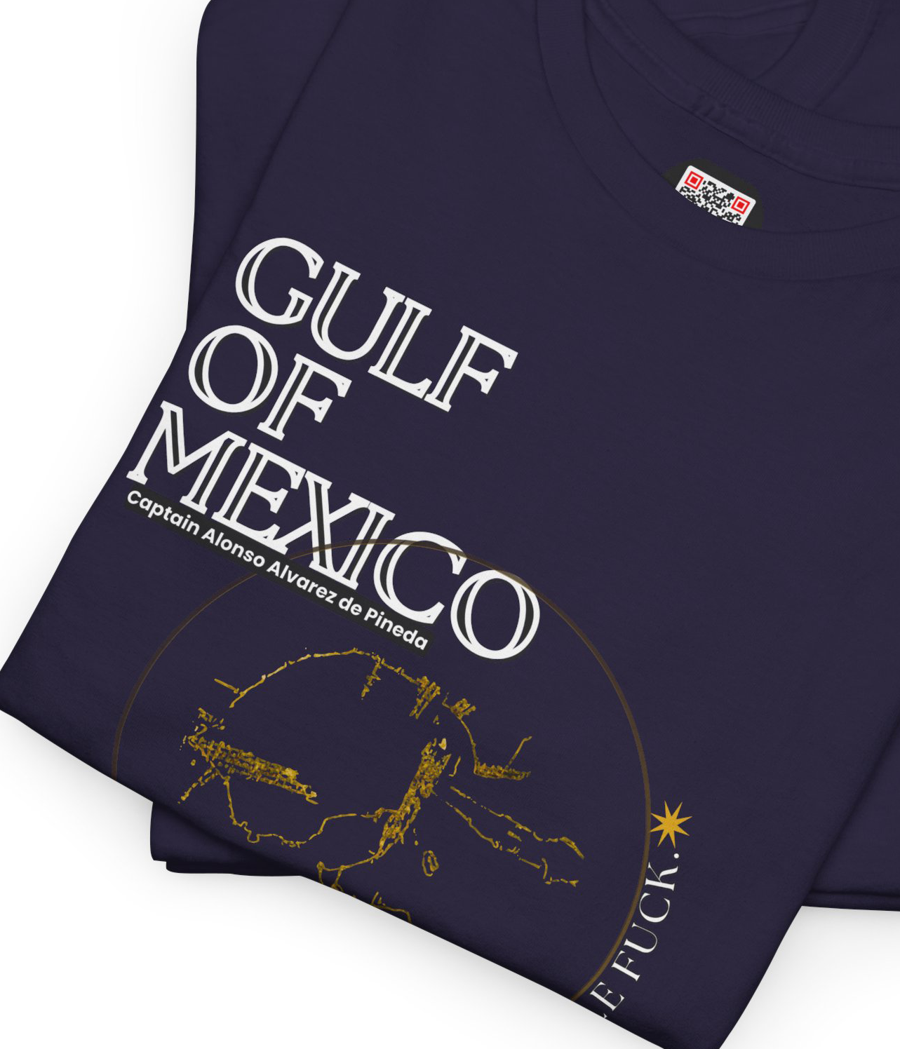 Gulf of Mexico - You Petty Little Fuck - Map, Unisex Cotton Tee  product thumbnail image