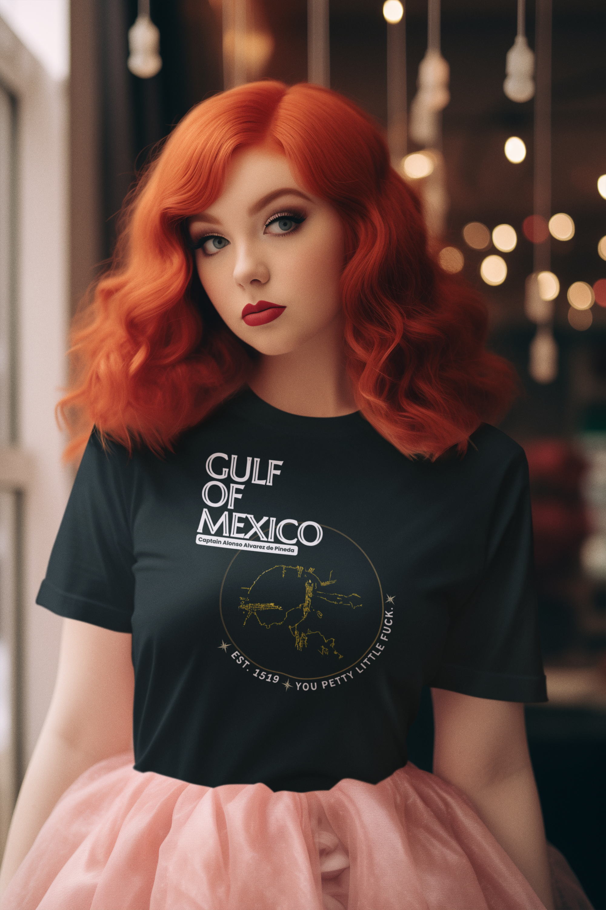 Gulf of Mexico - You Petty Little Fuck - Unisex Cotton Map Tee - Map Inspired T-Shirt product thumbnail image Gulf of Mexico - You Petty Little Fuck - Unisex Cotton Map Tee - Map Inspired T-Shirt product thumbnail image