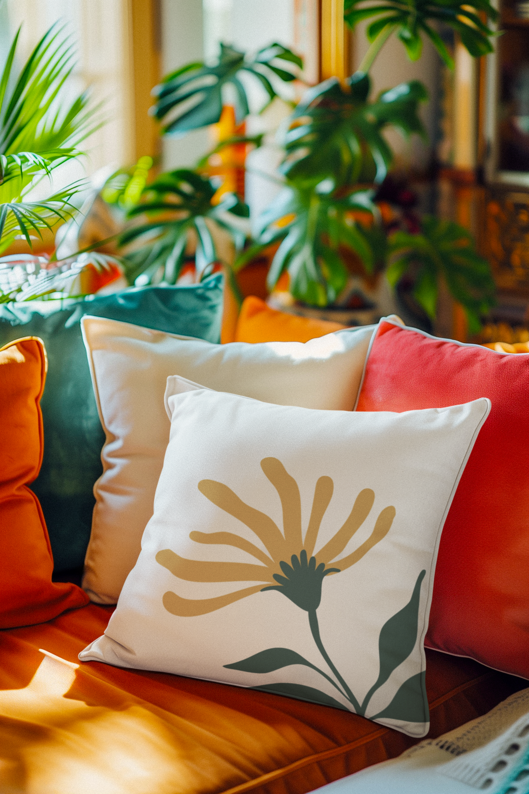  Floral Square Pillow | Cozy Home Décor product thumbnail image
