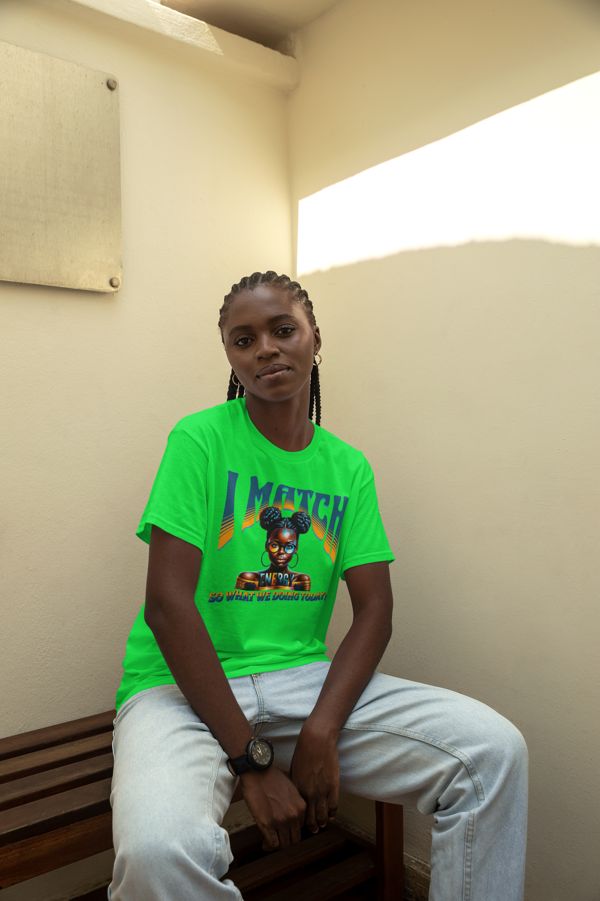 I Match Energy T-Shirt, Trendy Empowerment Design Shirt, Matching Energy T-Shirt Vibes, Reciprocal Energy T-Shirt, Black Girl Magic T-Shirts product thumbnail image