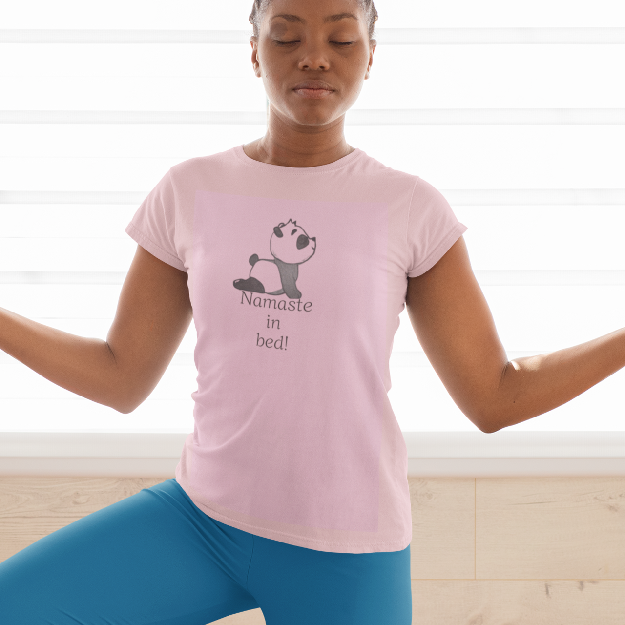 Cute Panda T-Shirt - "Namastay in Bed" - Perfect for Lazy Days, Gifts for Pandas Lovers, Sleepy Vibes, Cozy Wear product thumbnail image