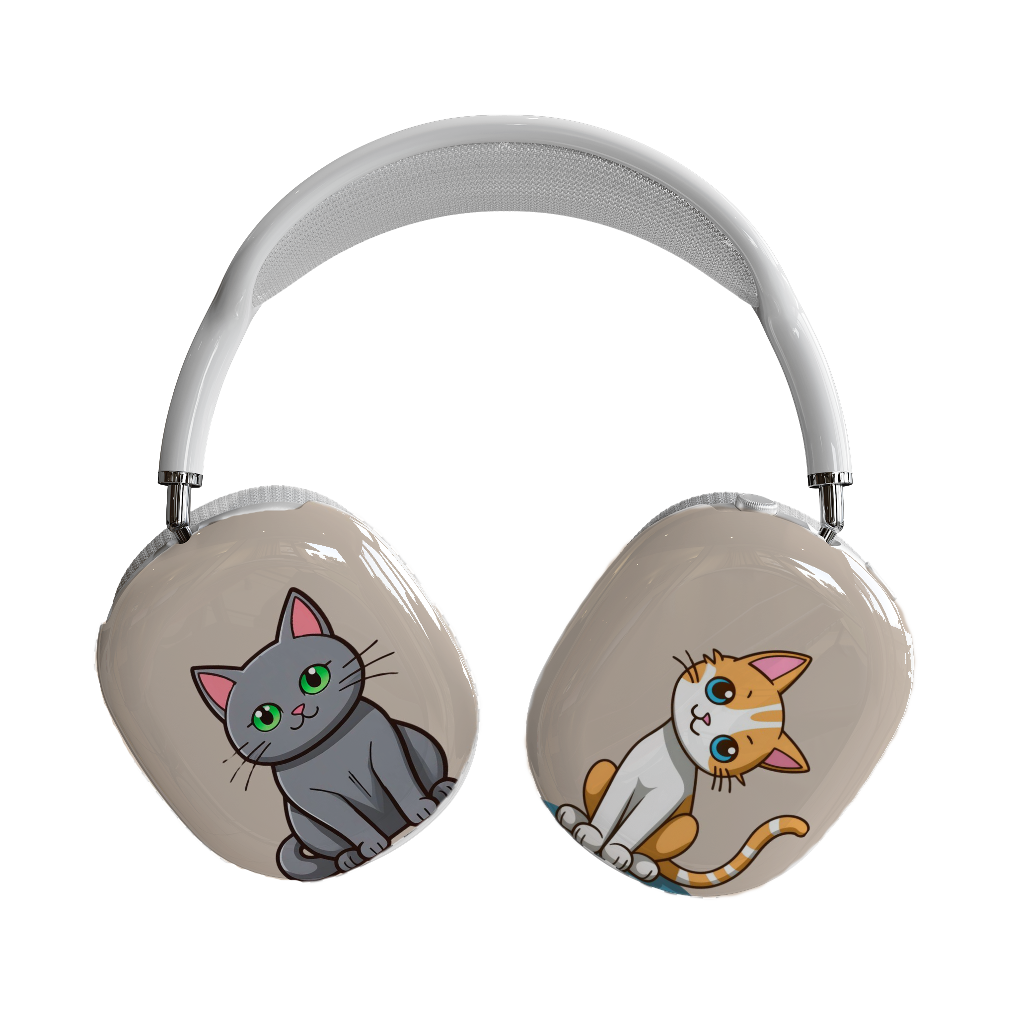 Cute Cat AirPods Max Shell Case, Cat Lover Gift, Kawaii Cat Accessory, Pet Owner Essential, Fun Earphone Protection - Meow Meow