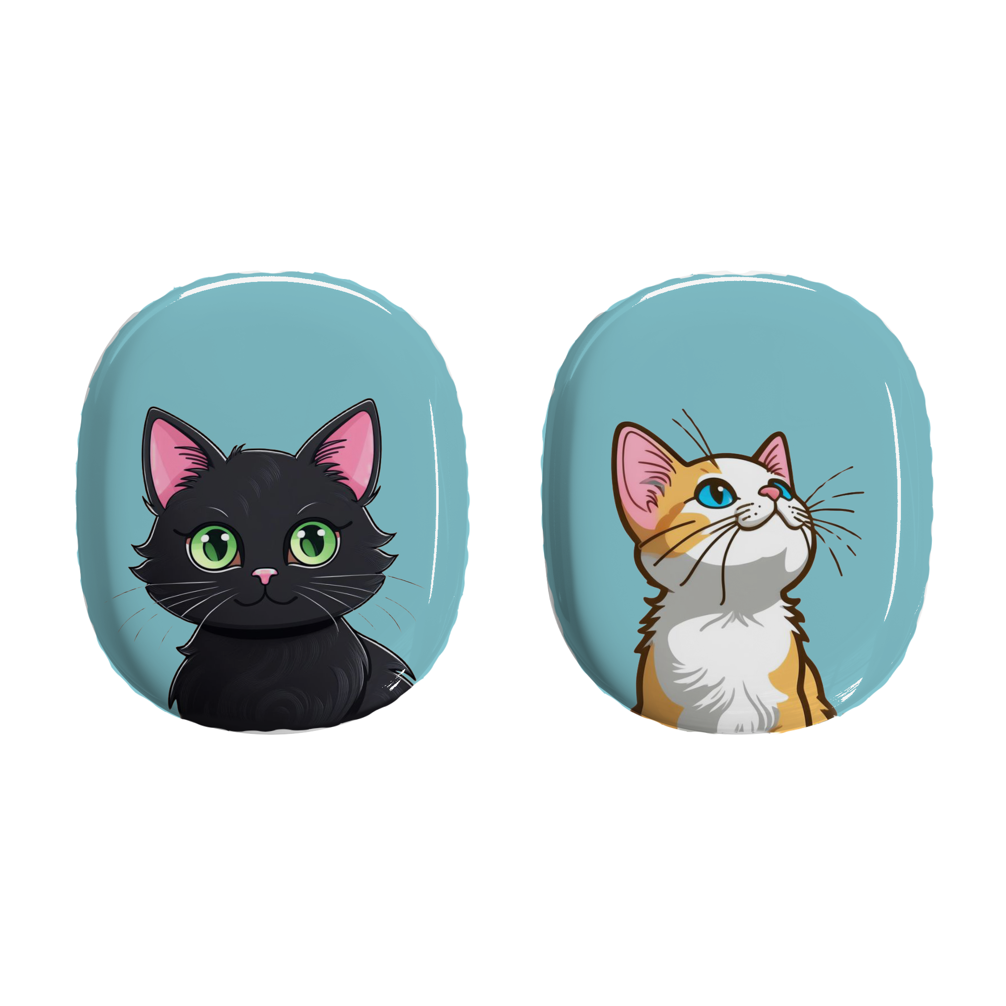 AirPods Max Shell Case, Cute Cats On Sky Blue Background Artwork, Apple Fan Gift, Pet Lovers, Fashionable, Fun Kittens - Meow Meow product thumbnail image