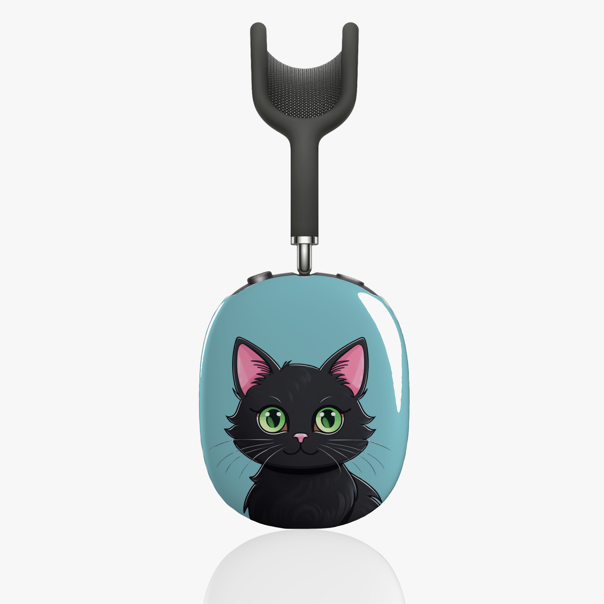 AirPods Max Shell Case, Cute Cats On Sky Blue Background Artwork, Apple Fan Gift, Pet Lovers, Fashionable, Fun Kittens - Meow Meow product thumbnail image