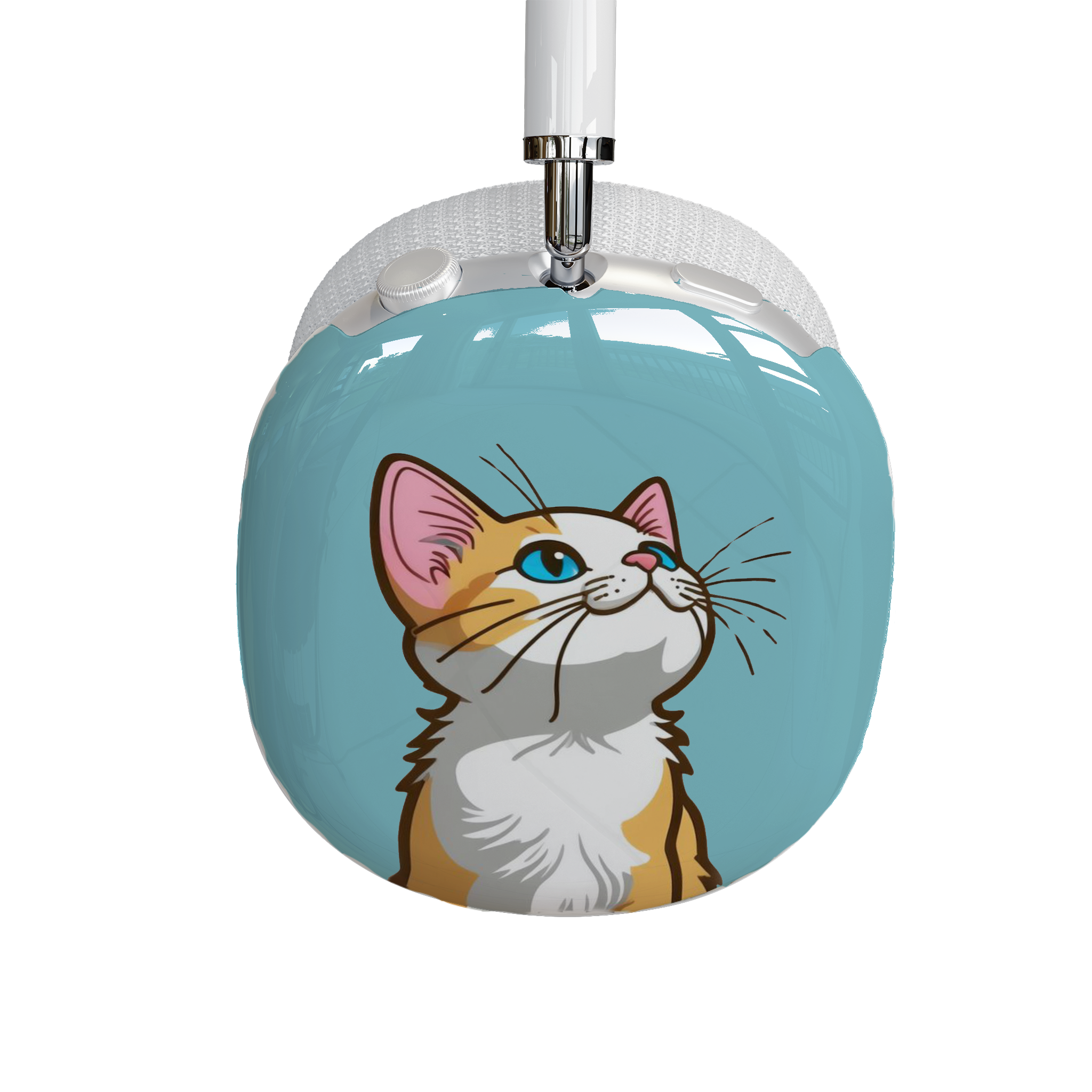 AirPods Max Shell Case, Cute Cats On Sky Blue Background Artwork, Apple Fan Gift, Pet Lovers, Fashionable, Fun Kittens - Meow Meow product thumbnail image