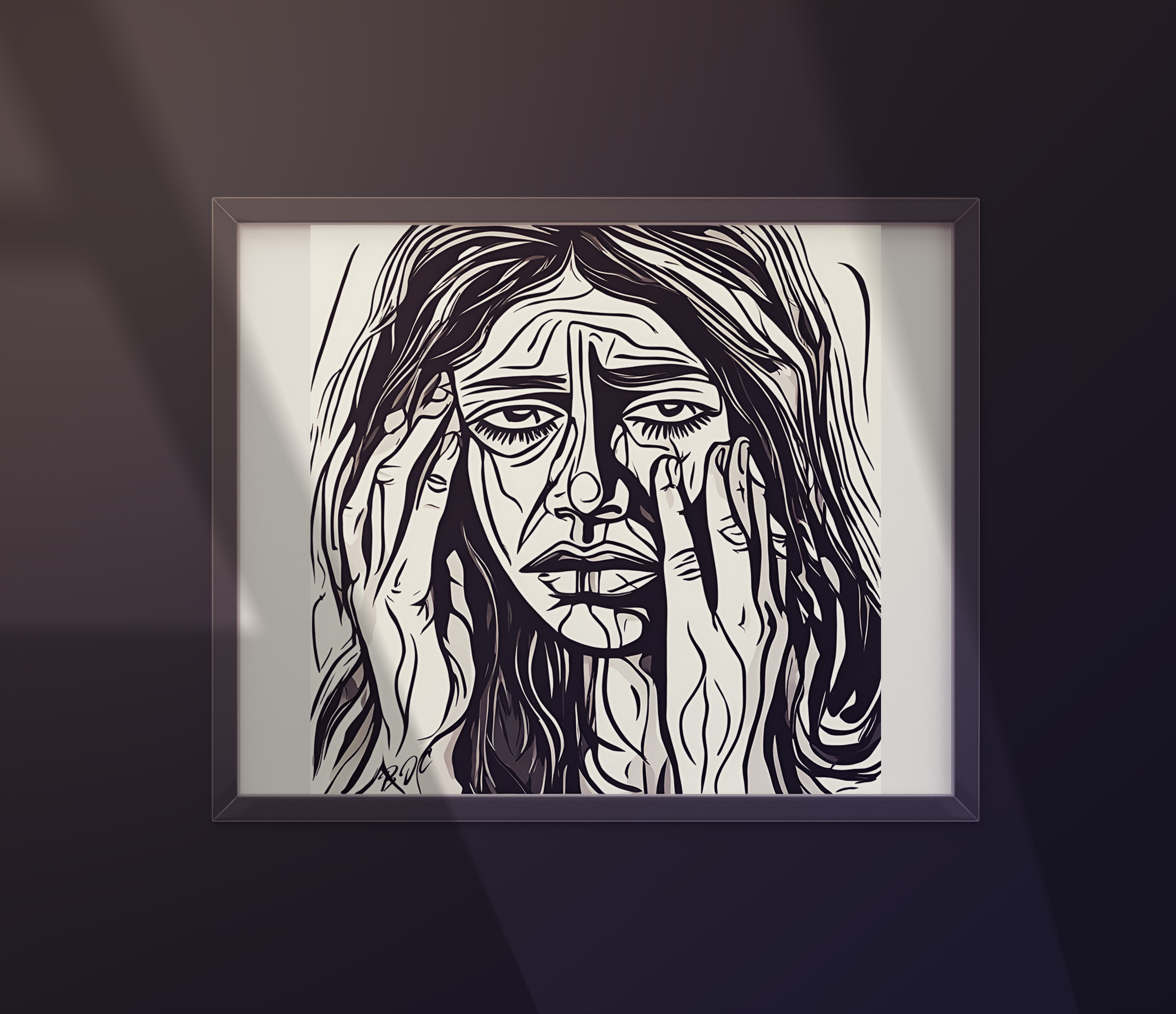 "Daddy Issues" - Emotional Matte Canvas Art - Brian J. Clark ABUSE Art Collection - Wall Decor for Home or Office product thumbnail image