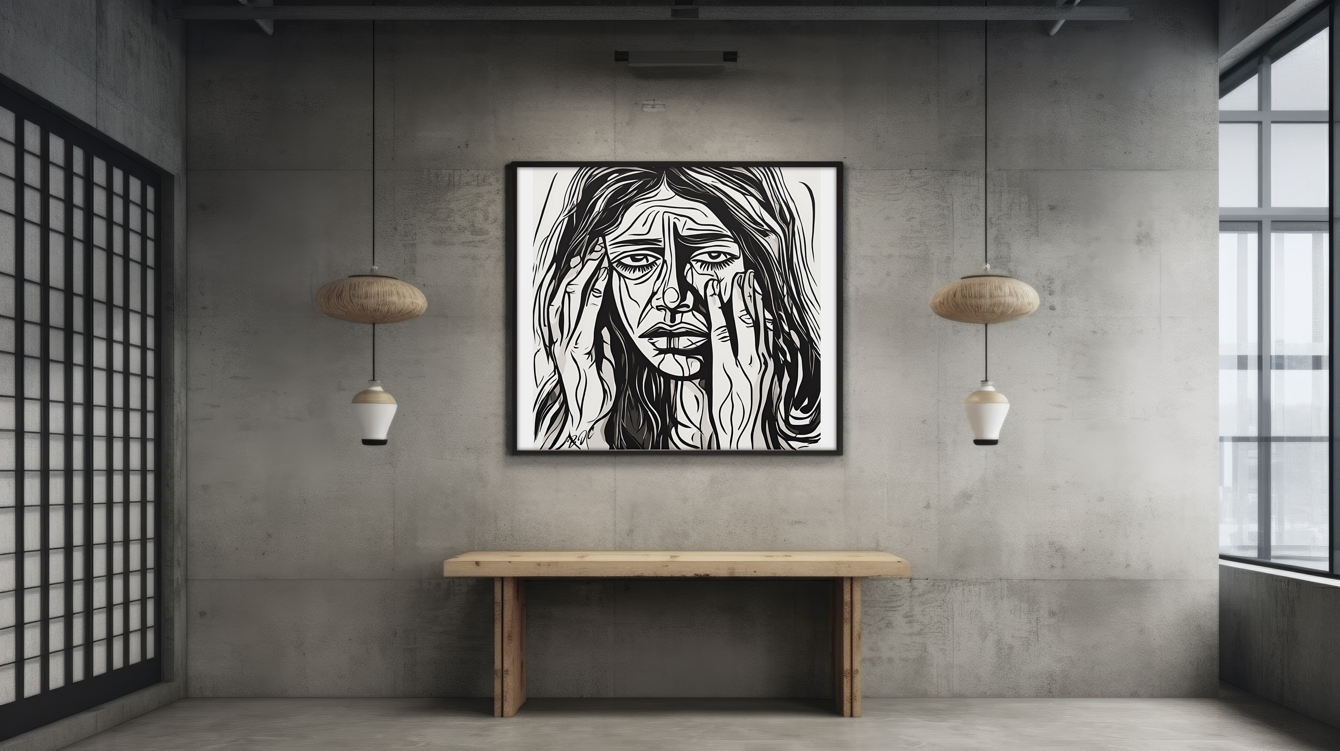 "Daddy Issues" - Emotional Matte Canvas Art - Brian J. Clark ABUSE Art Collection - Wall Decor for Home or Office product thumbnail image