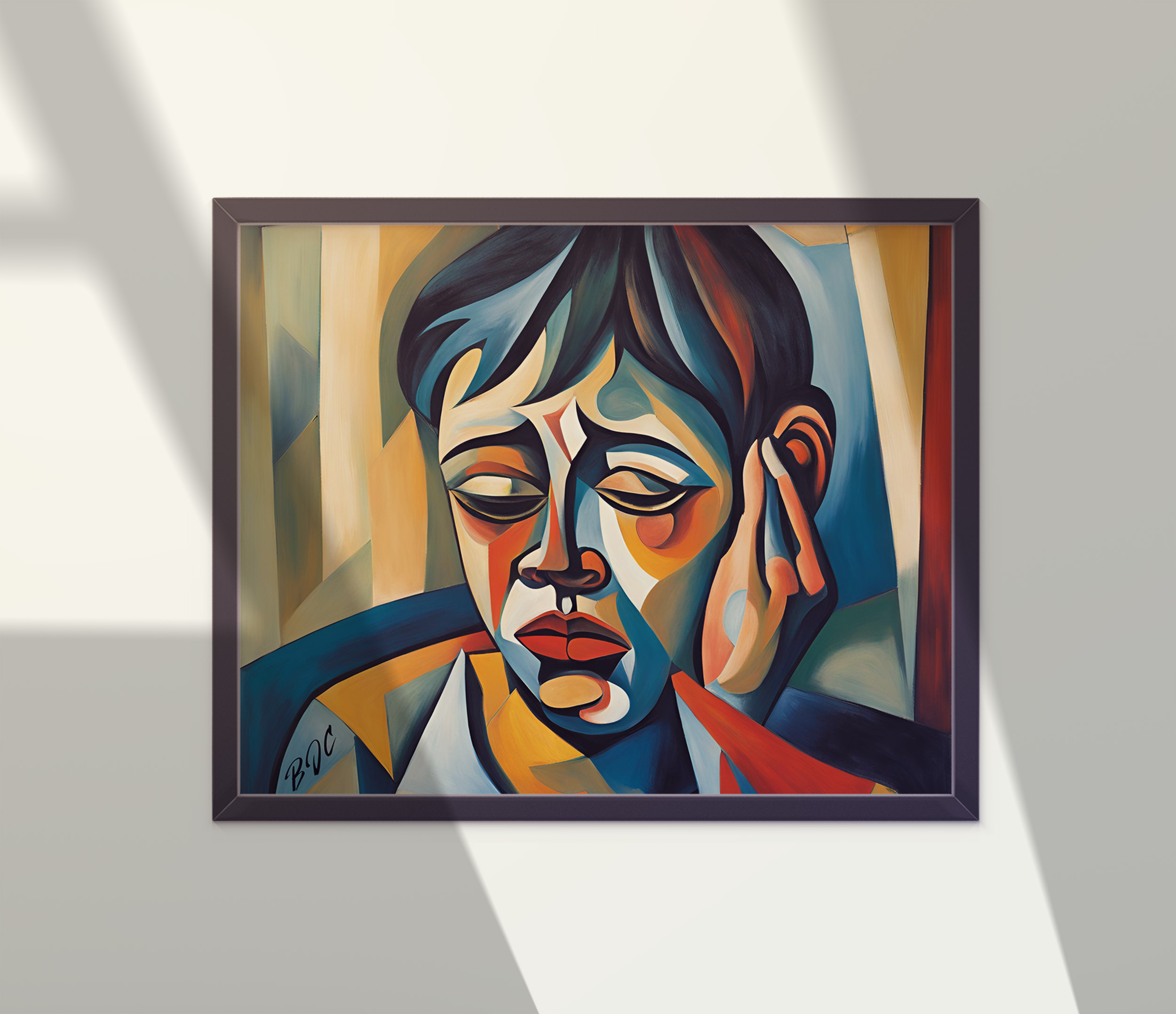"Stay In Your Room" - Emotional Matte Canvas Art - Brian J. Clark ABUSE Art Collection - Wall Decor for Home or Office product thumbnail image