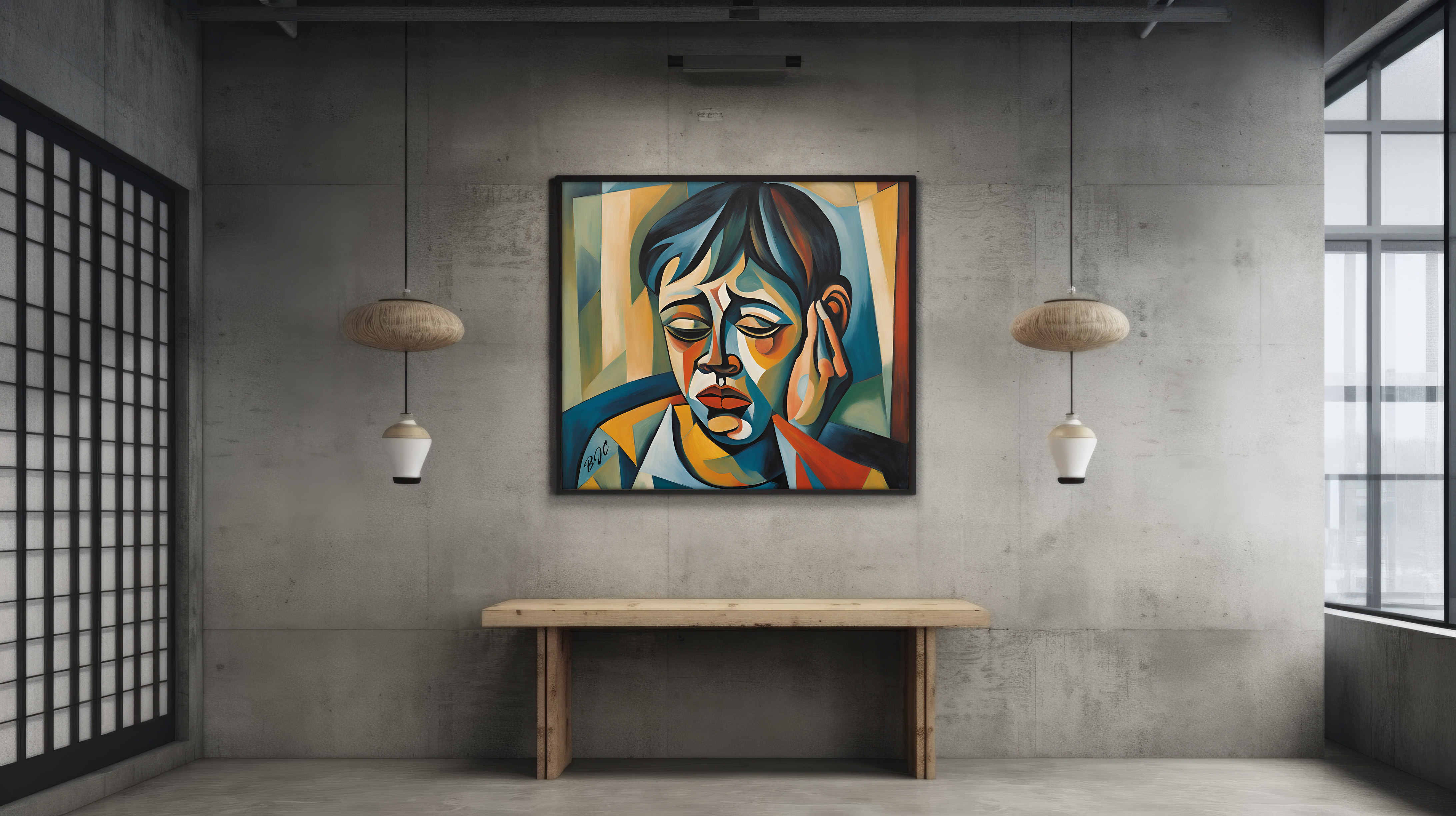 "Stay In Your Room" - Emotional Matte Canvas Art - Brian J. Clark ABUSE Art Collection - Wall Decor for Home or Office product thumbnail image