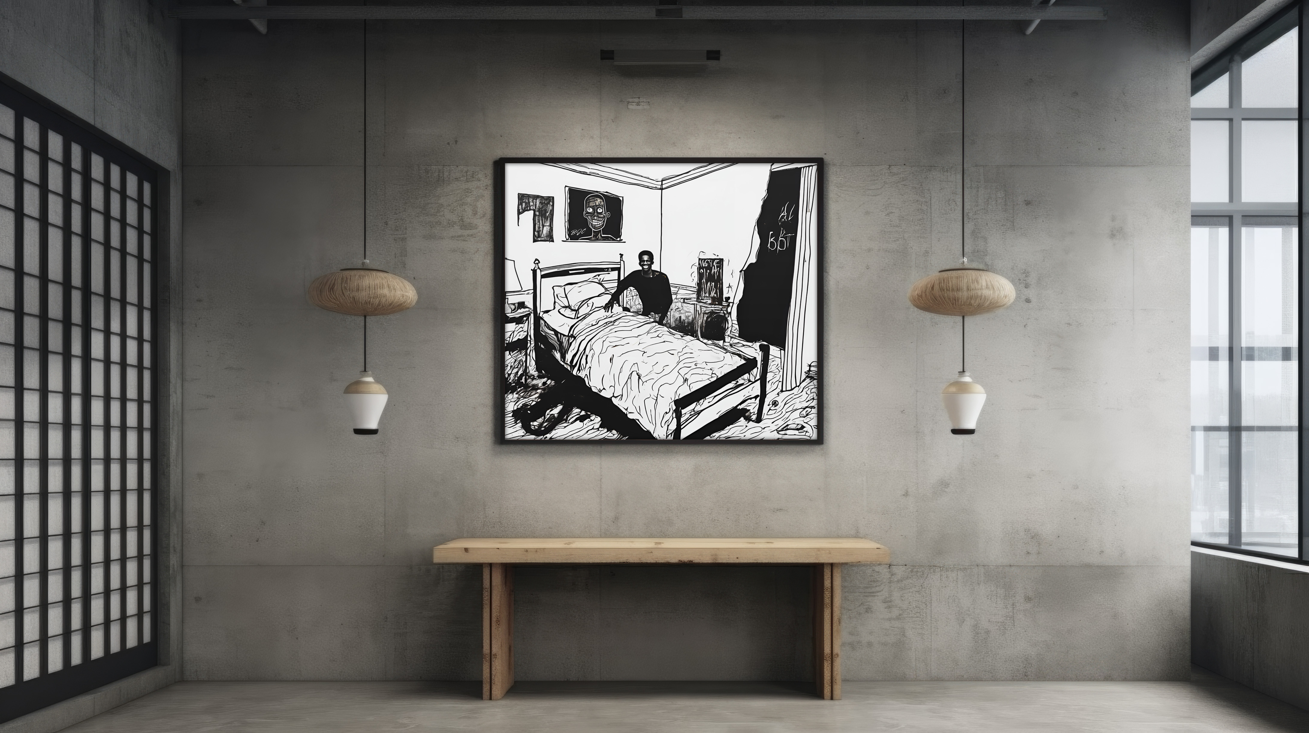 "Let Me Tuck You In" - Emotional Matte Canvas Art - Brian J. Clark ABUSE Art Collection - Wall Decor for Home or Office product thumbnail image