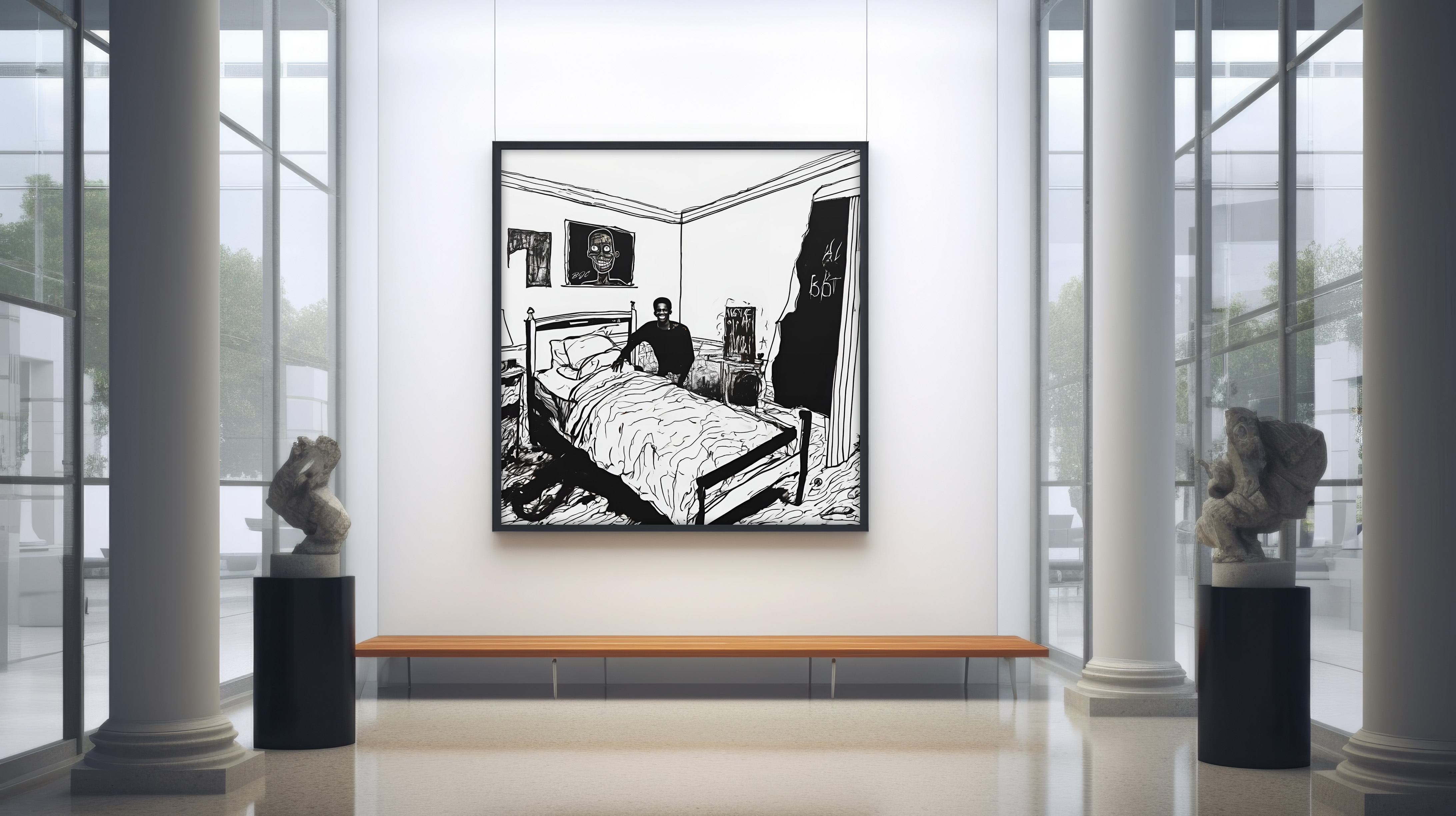 "Let Me Tuck You In" - Emotional Matte Canvas Art - Brian J. Clark ABUSE Art Collection - Wall Decor for Home or Office product thumbnail image