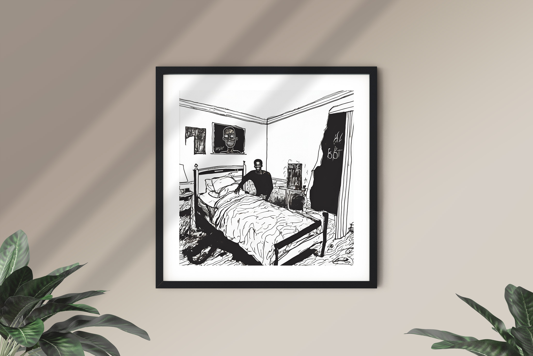 "Let Me Tuck You In" - Emotional Matte Canvas Art - Brian J. Clark ABUSE Art Collection - Wall Decor for Home or Office product thumbnail image