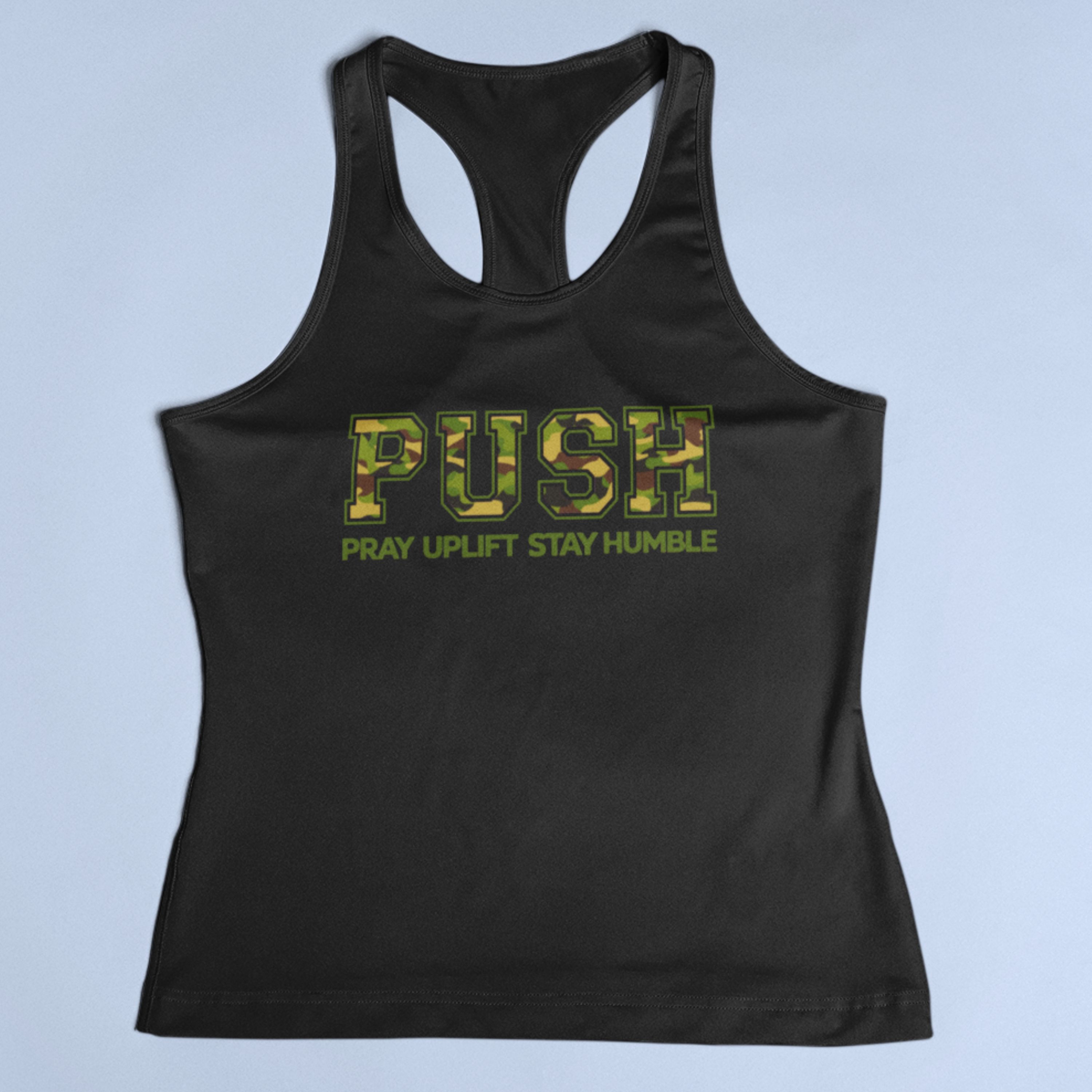 Women's Camo PUSH Athletics Ideal Racerback Tank product thumbnail image Women's Camo PUSH Athletics Ideal Racerback Tank product thumbnail image